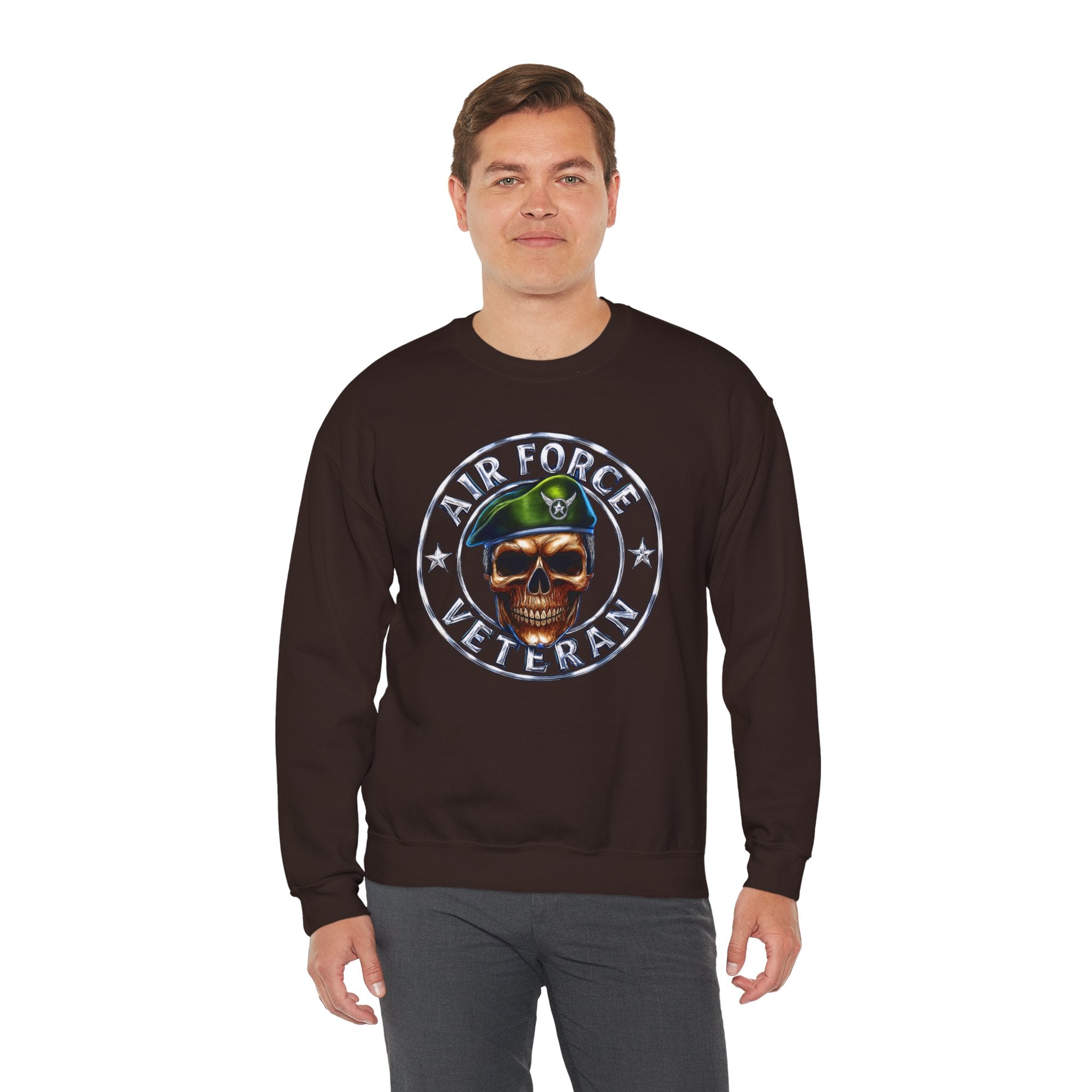 Air Force Veteran Skull Crewneck Sweatshirt