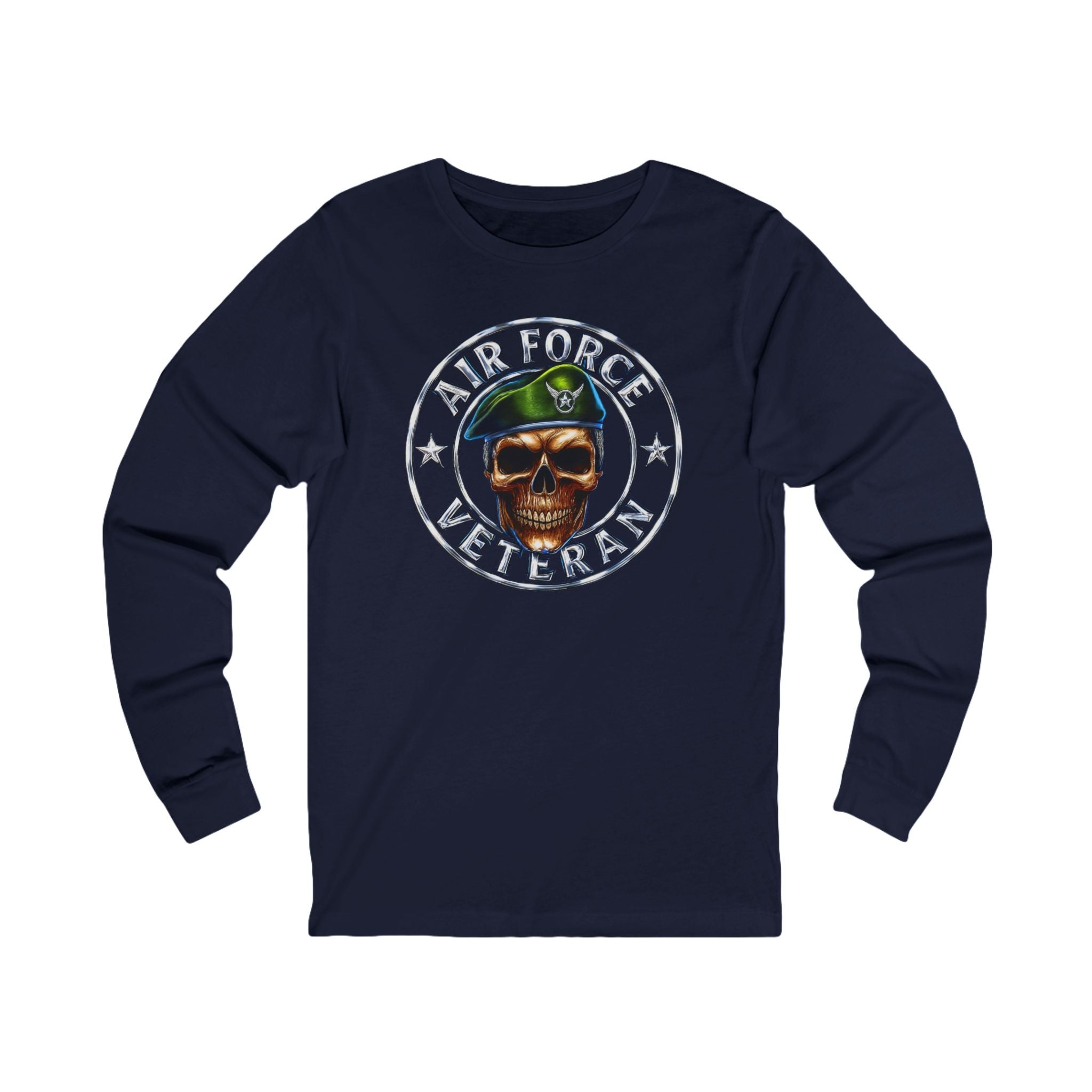 Air Force Veteran Skull Long Sleeve Tee