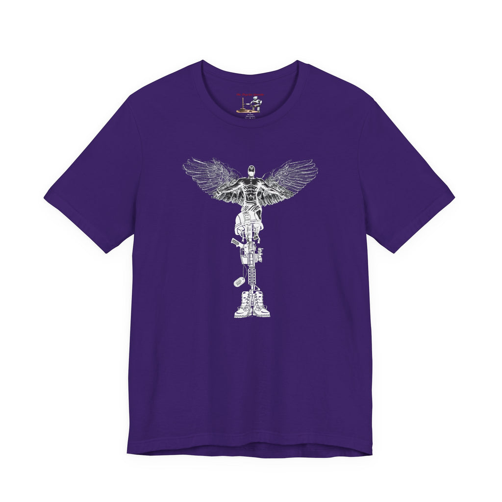 Marine Veteran Skull T‑Shirt — USMC Drill Instructor Hat Design