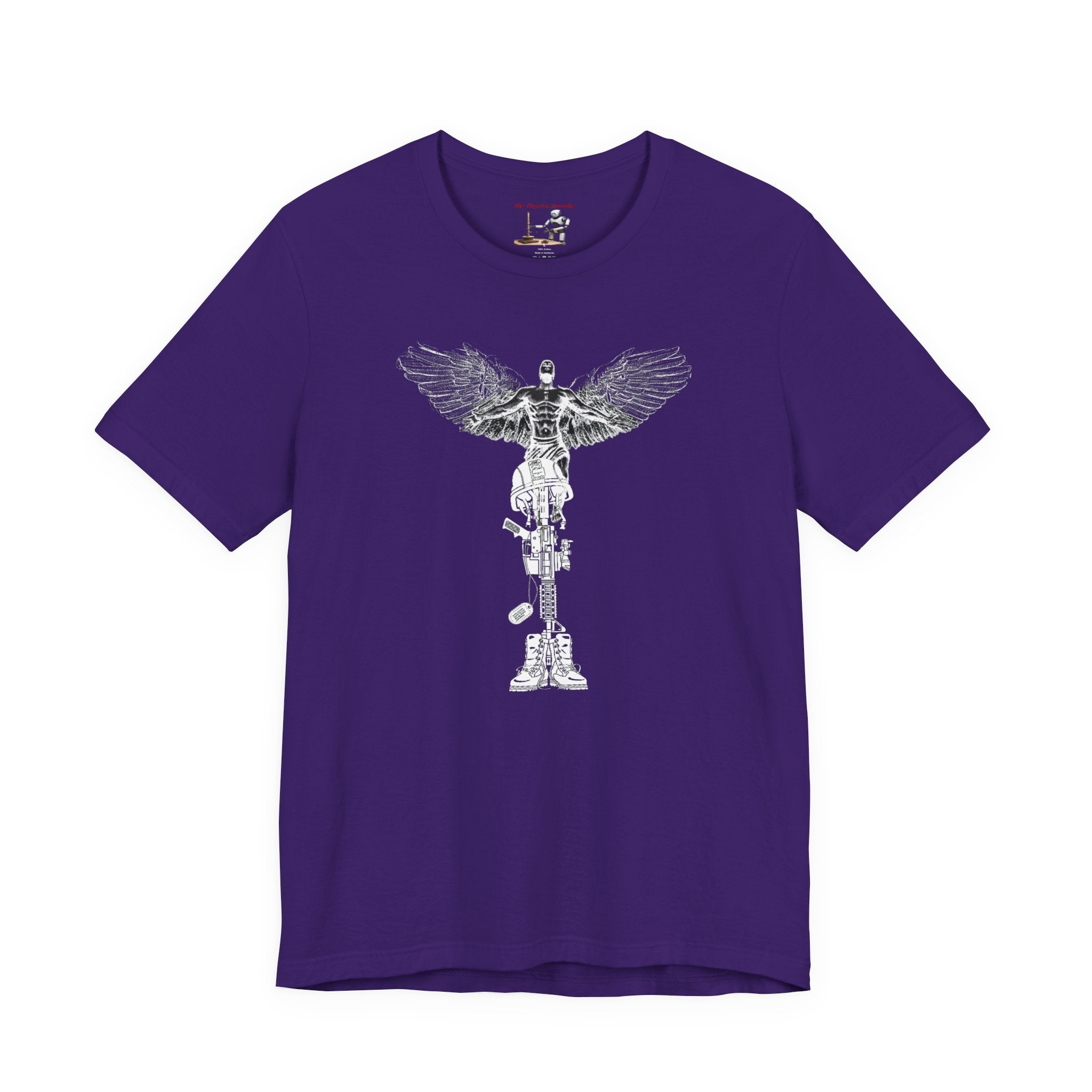 Marine Veteran Skull T‑Shirt — USMC Drill Instructor Hat Design