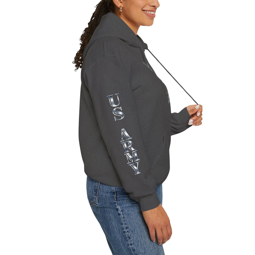 US Army Veteran Crest Hoodie — Military Emblem Sweatshirt