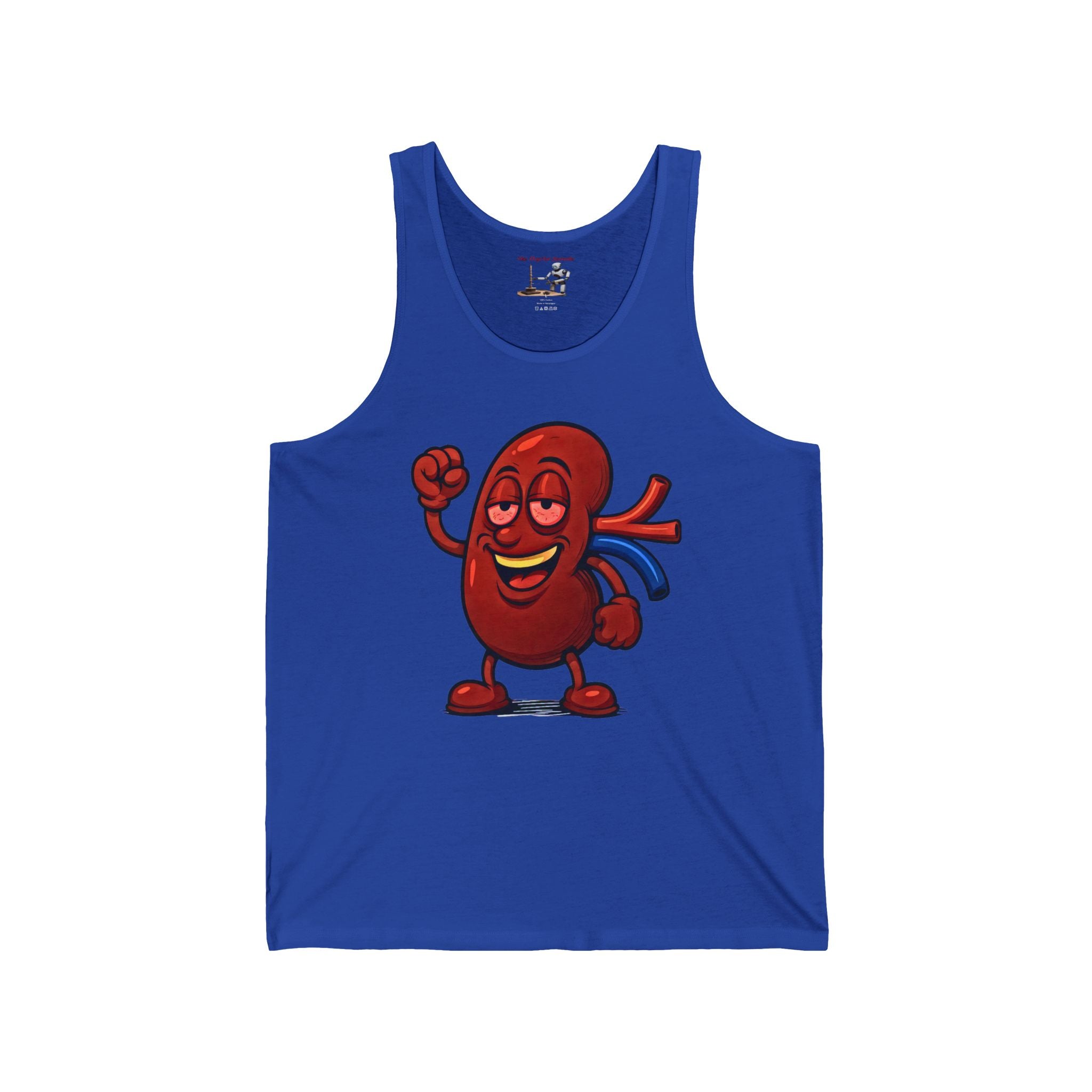 Kidney Stoned Mascot Tank Top – Cute Cartoon Organ Anatomy Tee