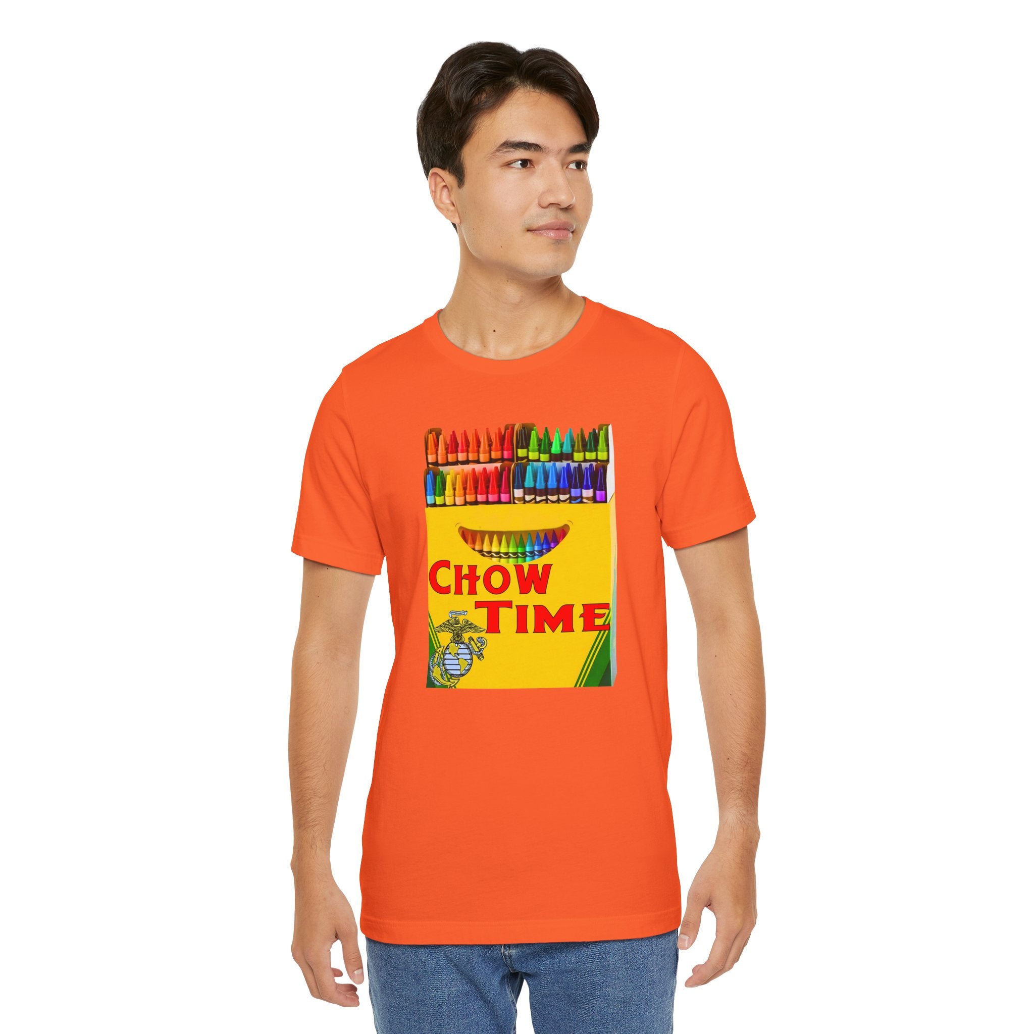 Crayon 'Chow Time' Graphic Tee — Colorful Retro Snack Box Design