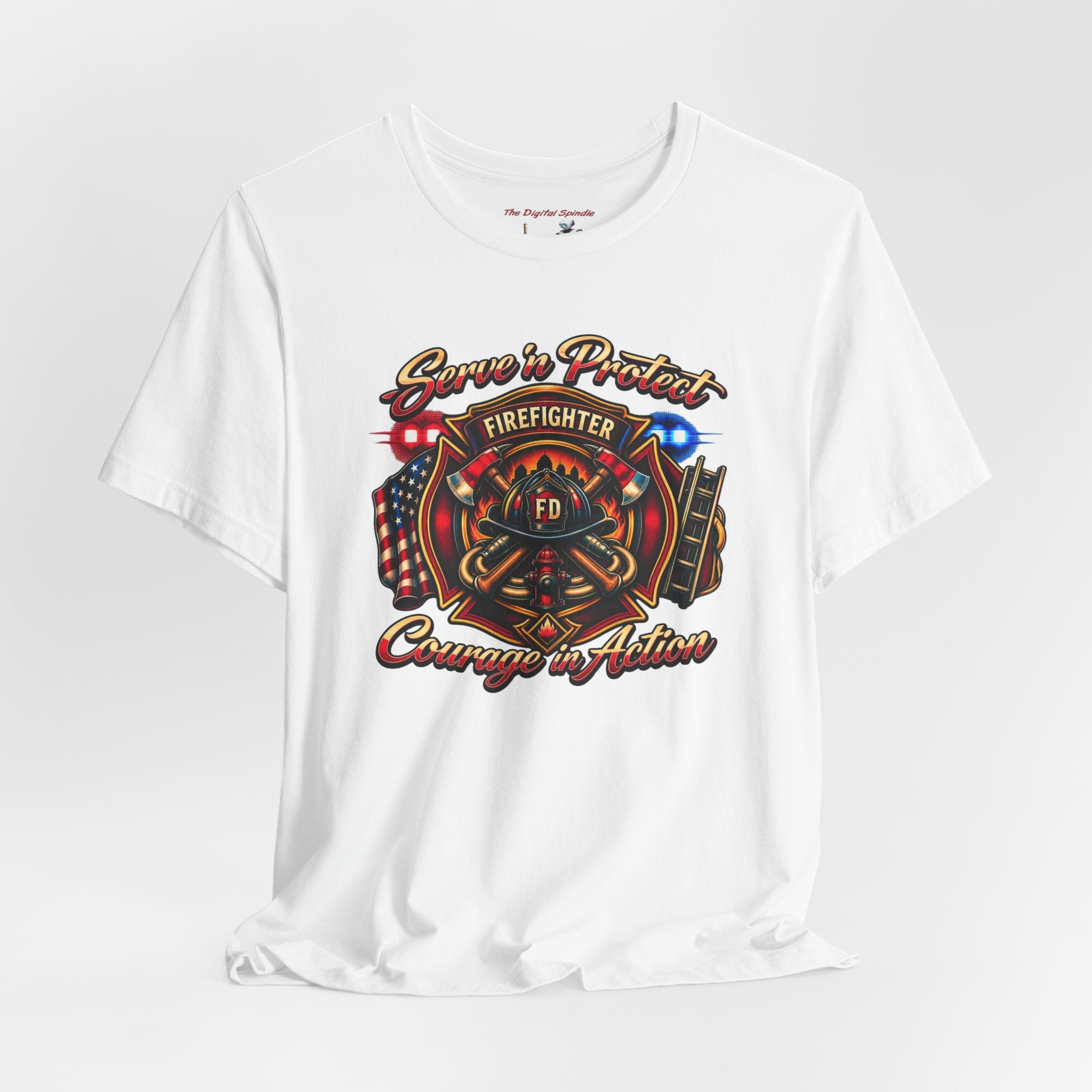 Firefighter “Service & Protect, Courage in Action” Graphic Tee