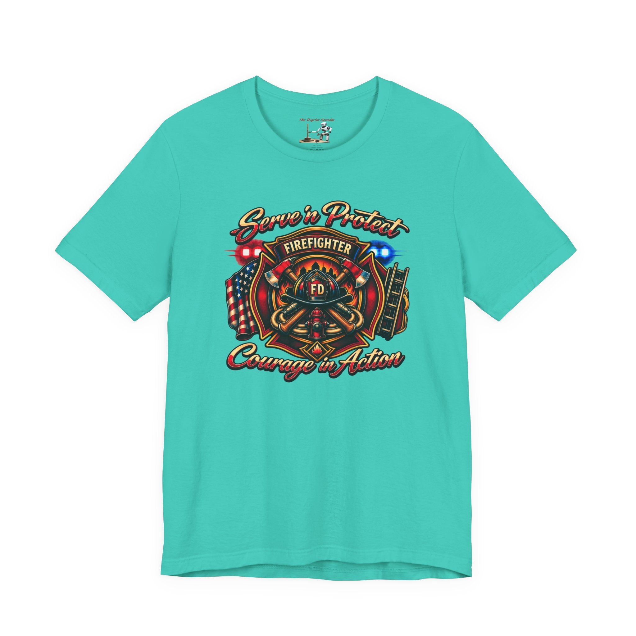 Firefighter “Service & Protect, Courage in Action” Graphic Tee