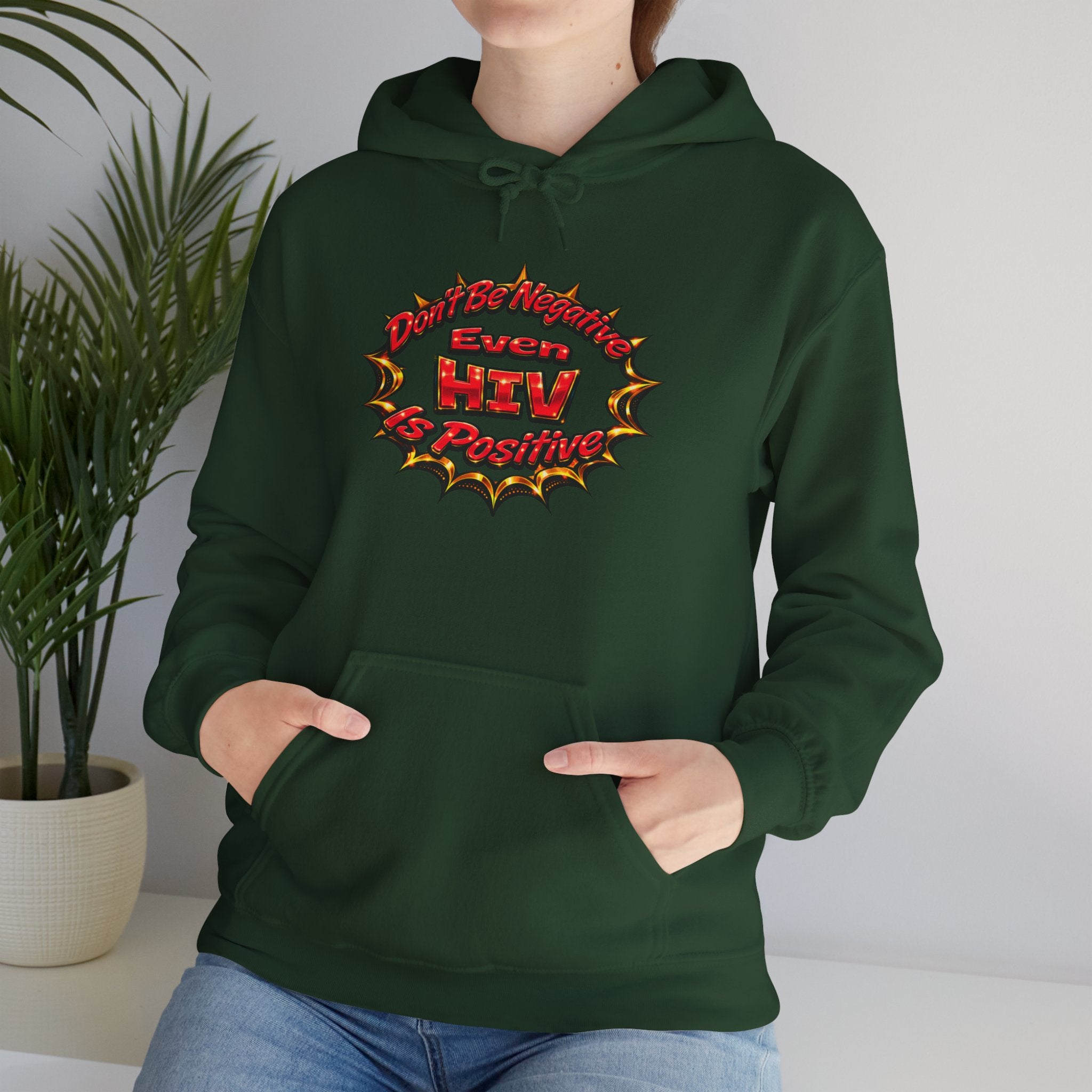 Hoodie – "Be Positive" Retro Comic HTV Design