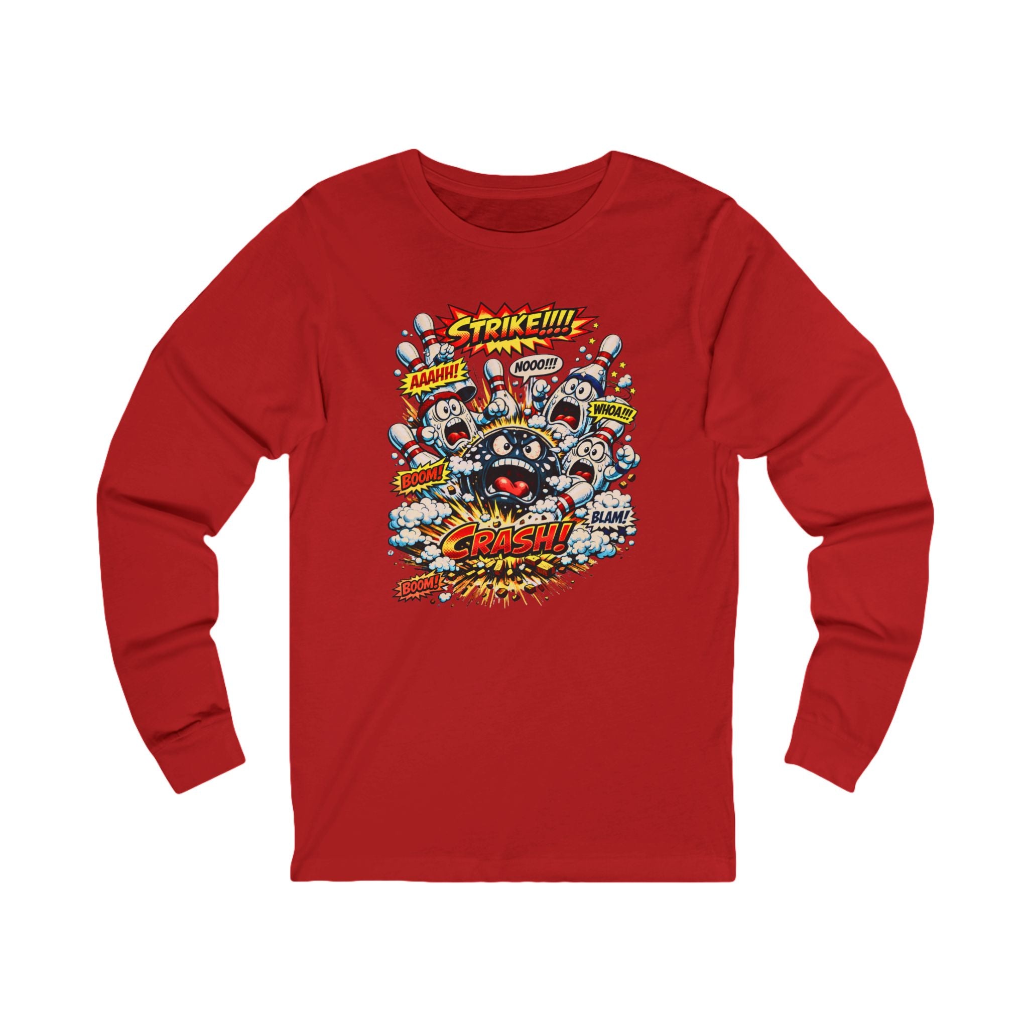 Colorful Pop Art "Bowling Crash!" Graphic Tee