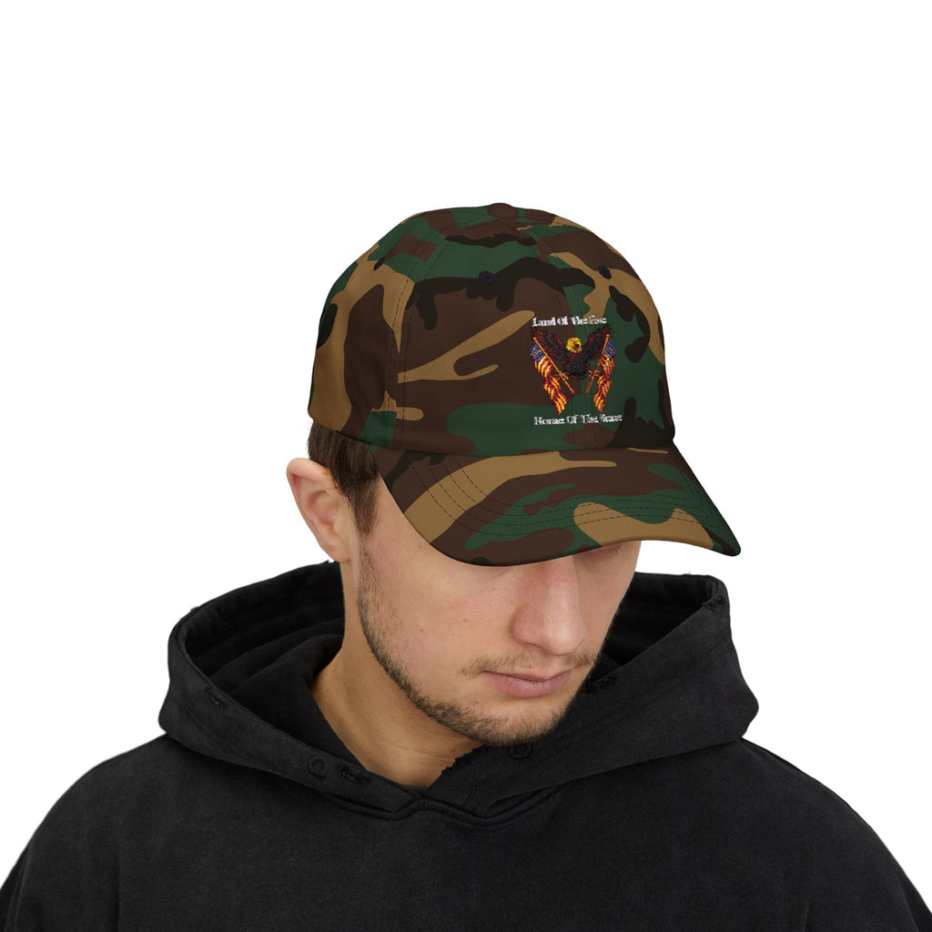 Land Of The Free Classic Dad Cap — Patriotic Eagle Embroidered Baseball Hat