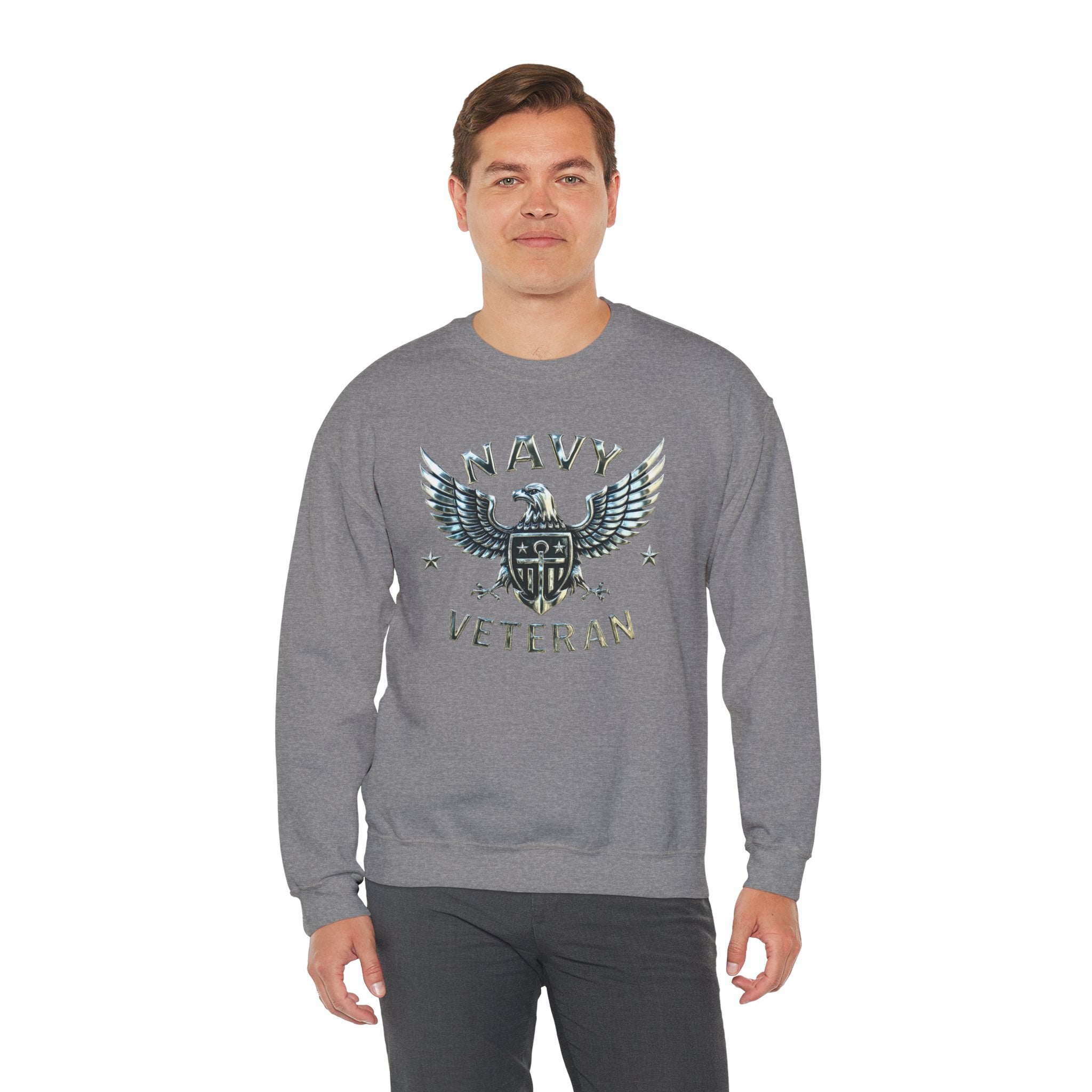 Navy Veteran Eagle Crewneck Sweatshirt