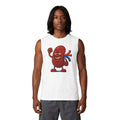 Kidney Stoned Cartoon Muscle Tank — Cute Happy Kidney Illustration Fitness Tee