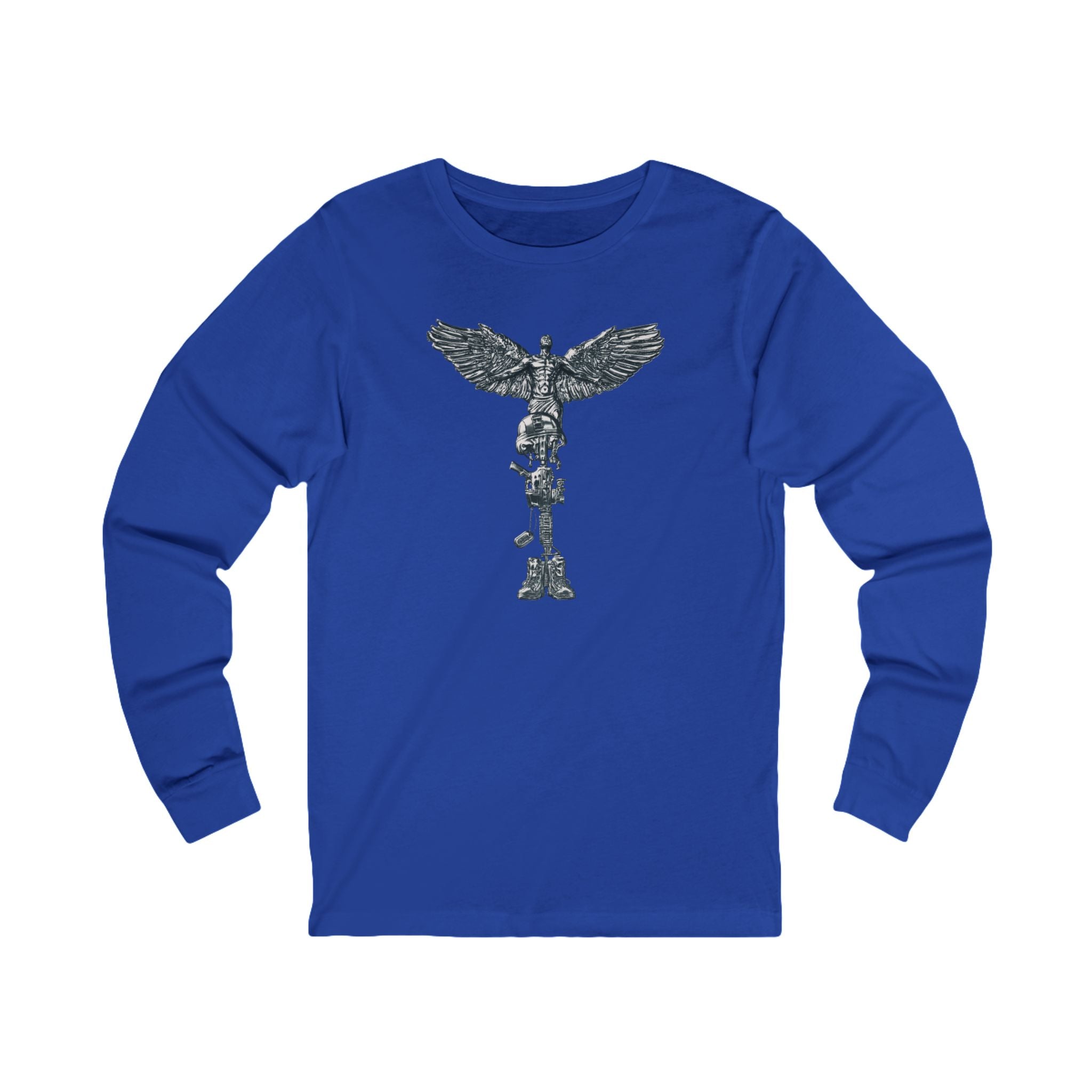 Fallen Soldier Cross Graphic Long Sleeve Tee