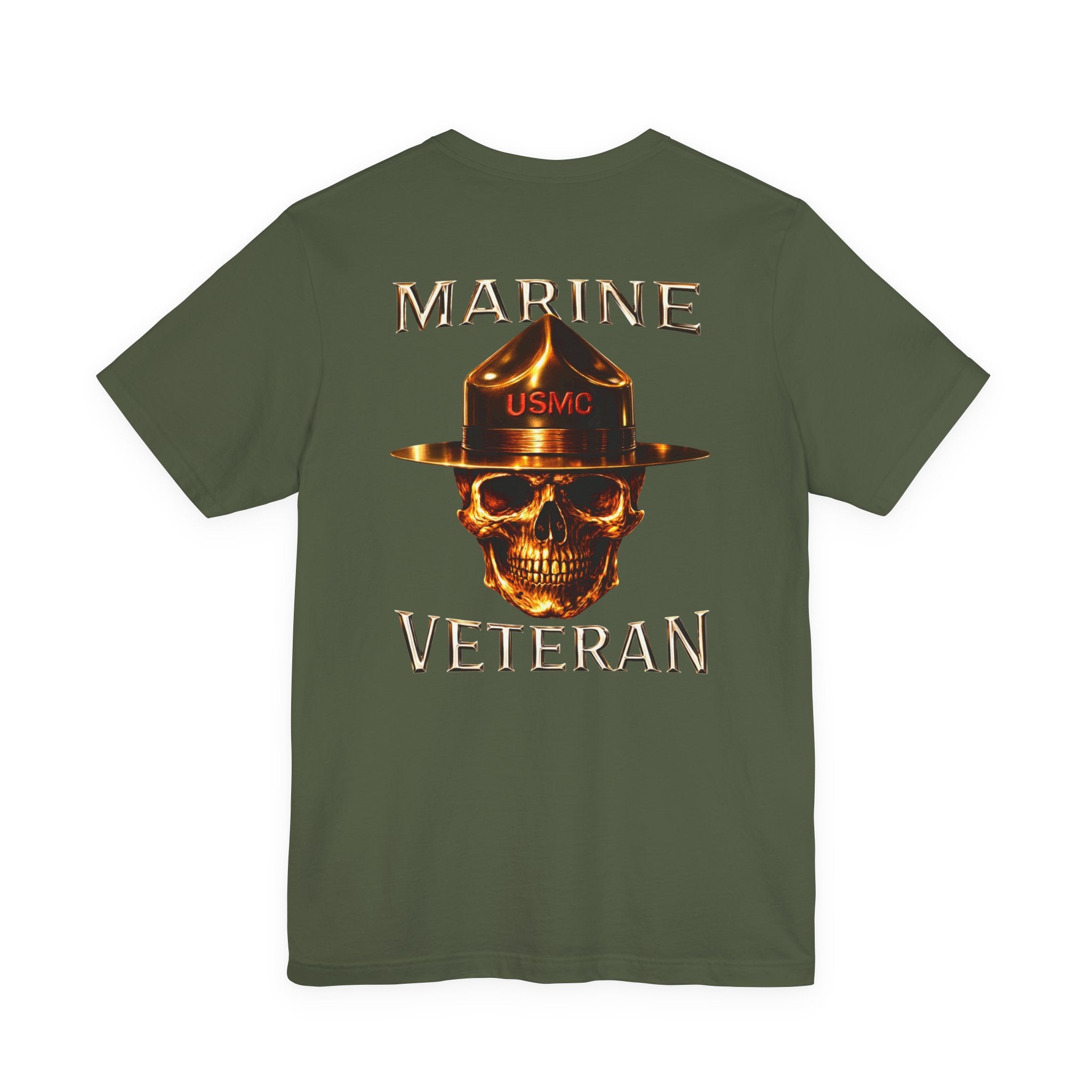 Marine Veteran T‑Shirt — USMC Skull Drill Instructor Graphic Tee