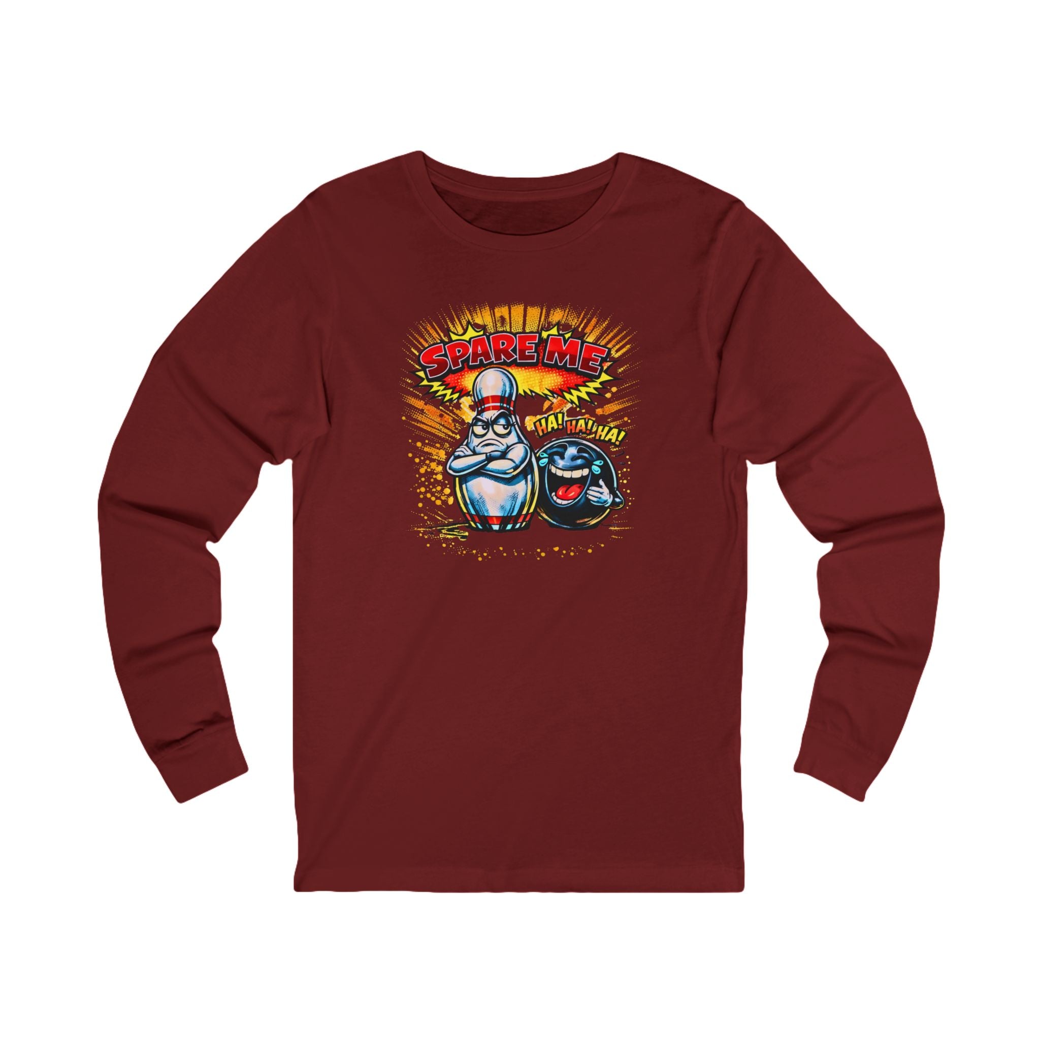 Spare Me Bowling Pin & Ball Long Sleeve Tee