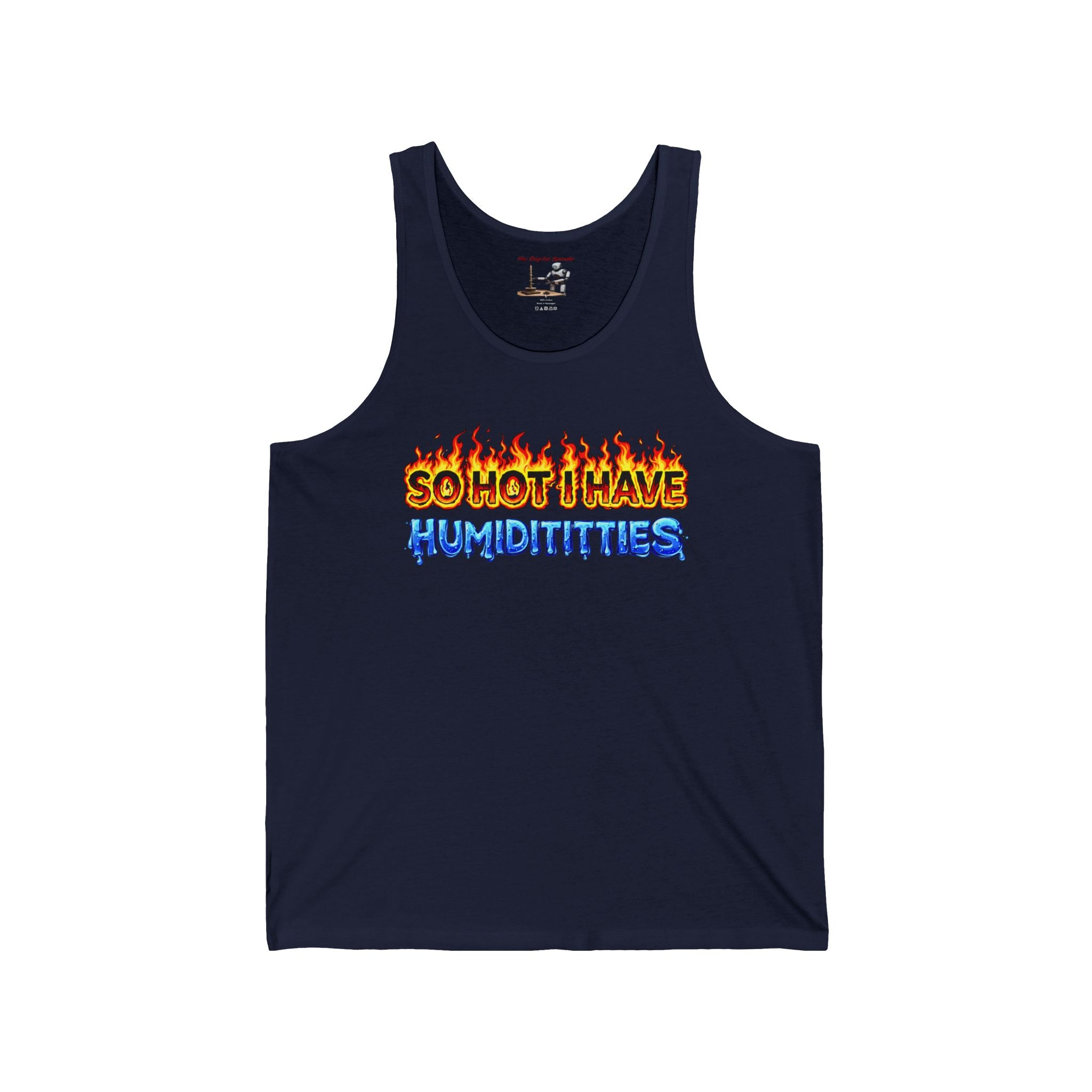 Tank Top - "So Hot I Have Humiditties" Retro Flame & Ice Graphic