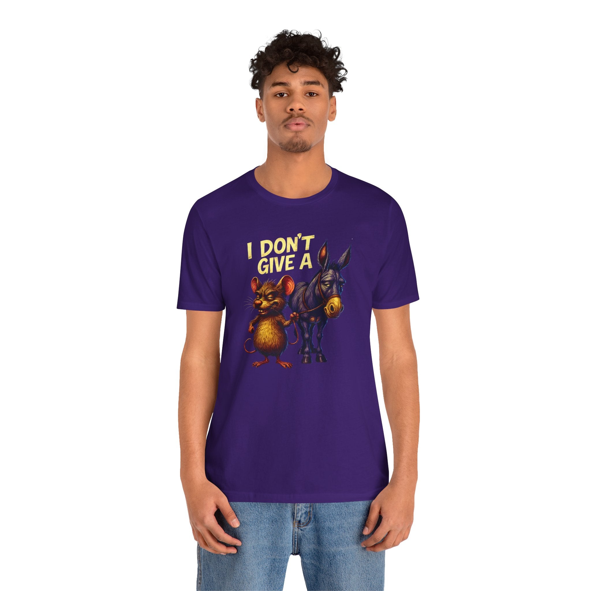 I Don't Give A — Funny Rat & Donkey Graphic Tee