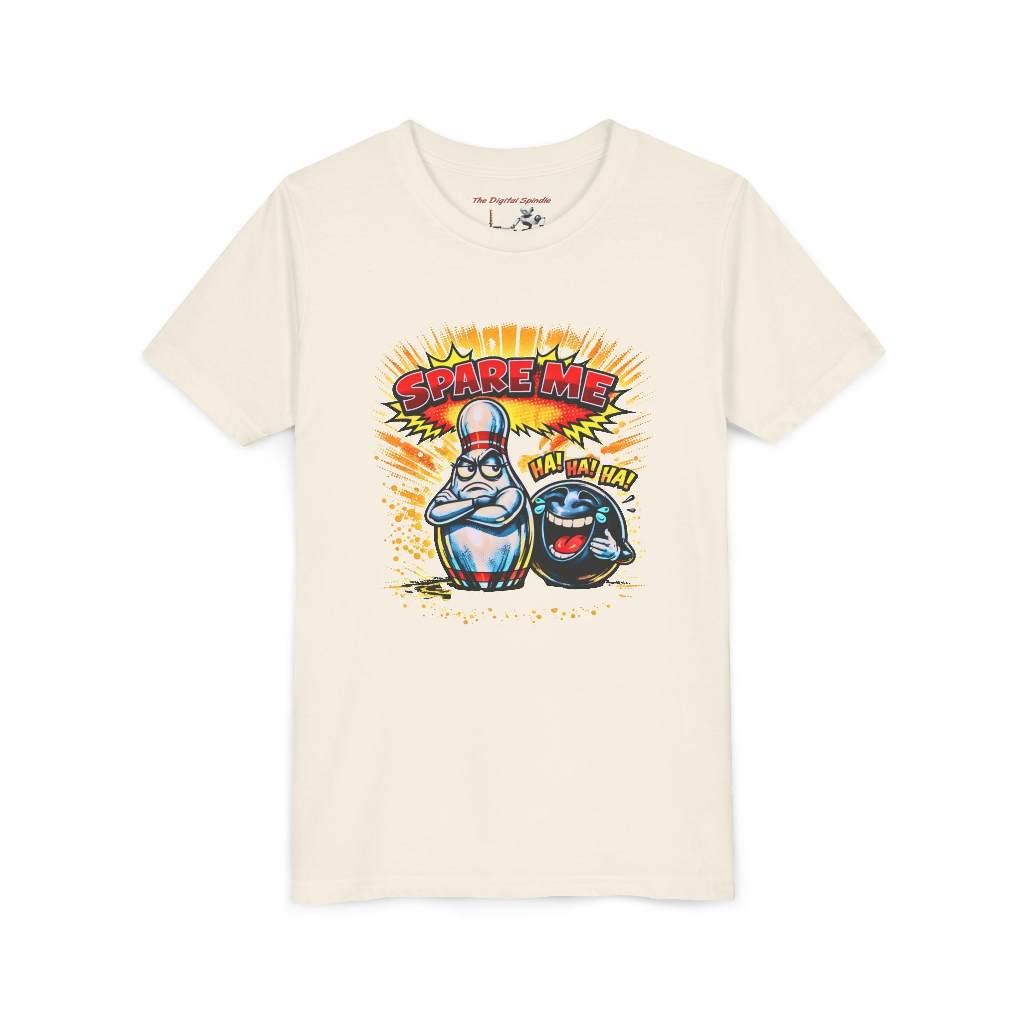 Youth Tee — Funny Bowling 'Spare Me' Graphic Shirt