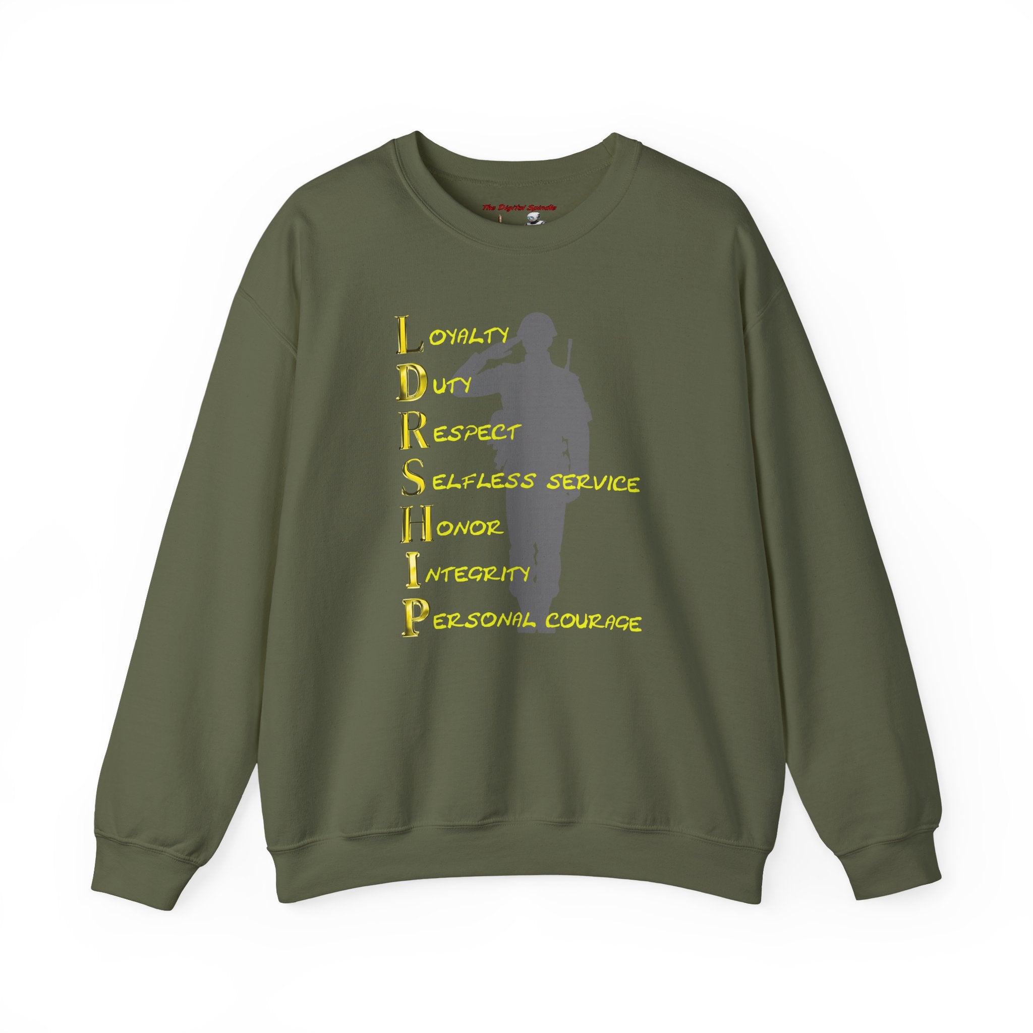 Leadership Military Salute Crewneck Sweatshirt — LDRSHIP Values Design