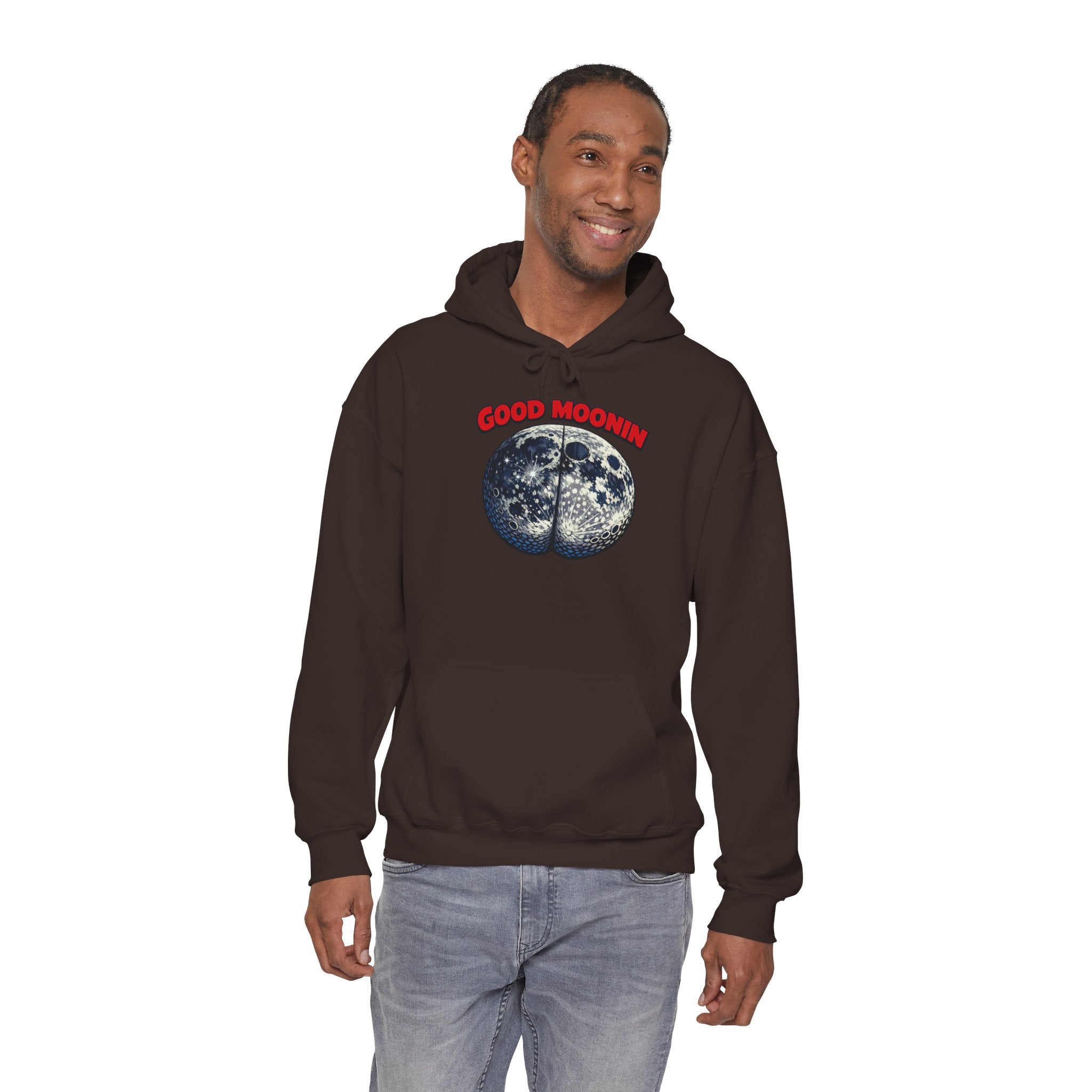 Good Moonin Hoodie — Vintage Botanical Moon Graphic Hoodie