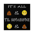 4" × 4" Funny Emoji Square Sticker Decal (Indoor/Outdoor)