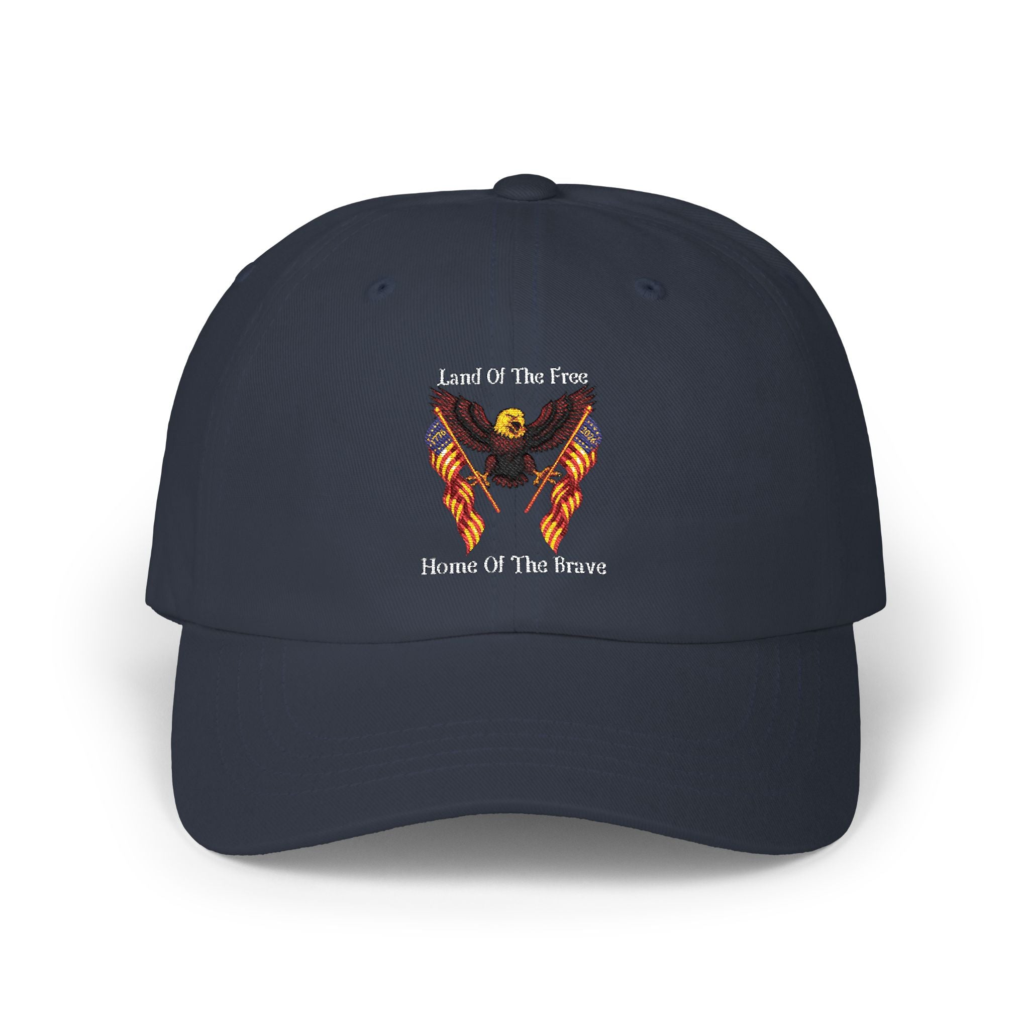 Land Of The Free Classic Dad Cap — Patriotic Eagle Embroidered Baseball Hat