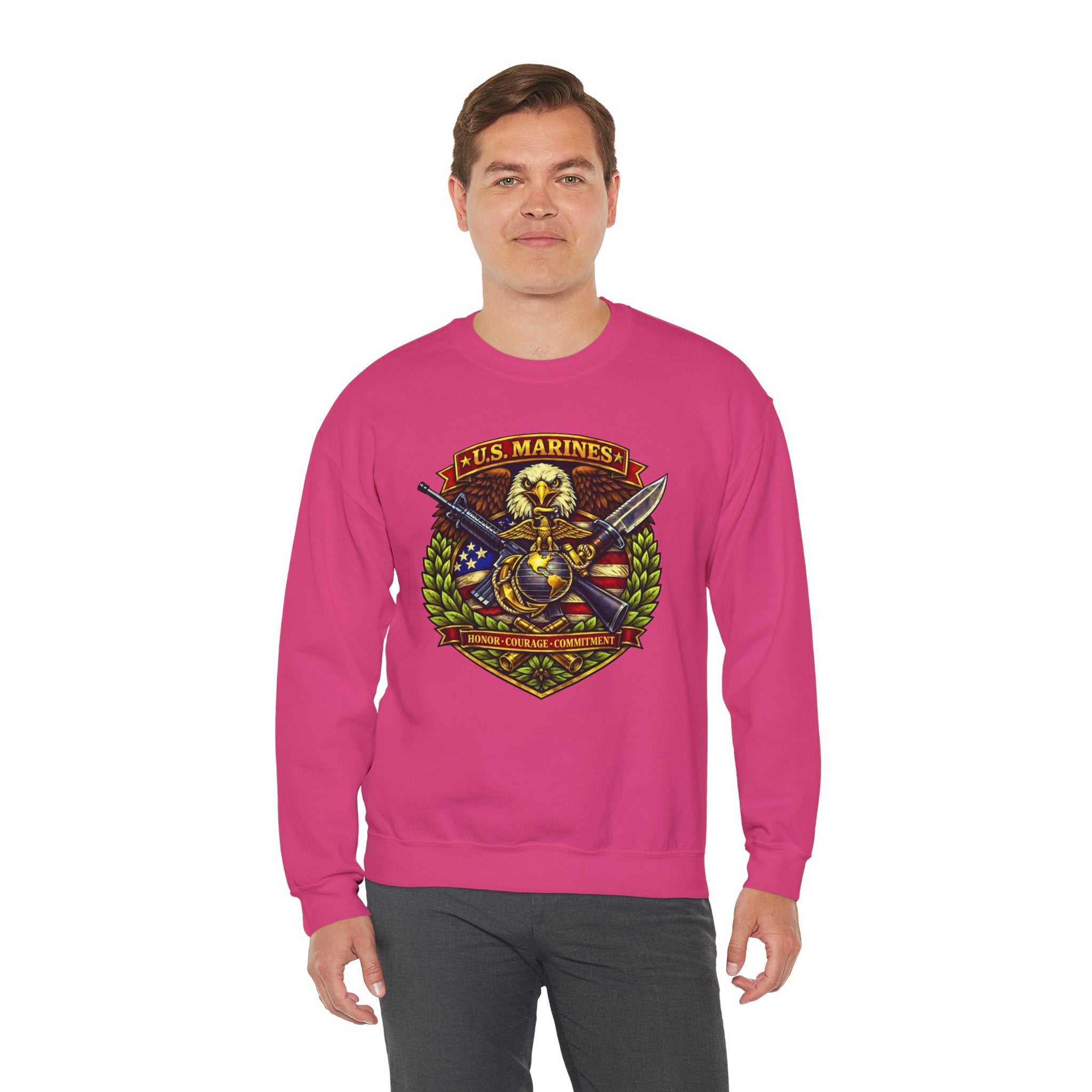 US Marines Honor, Courage, Commitment Crewneck Sweatshirt