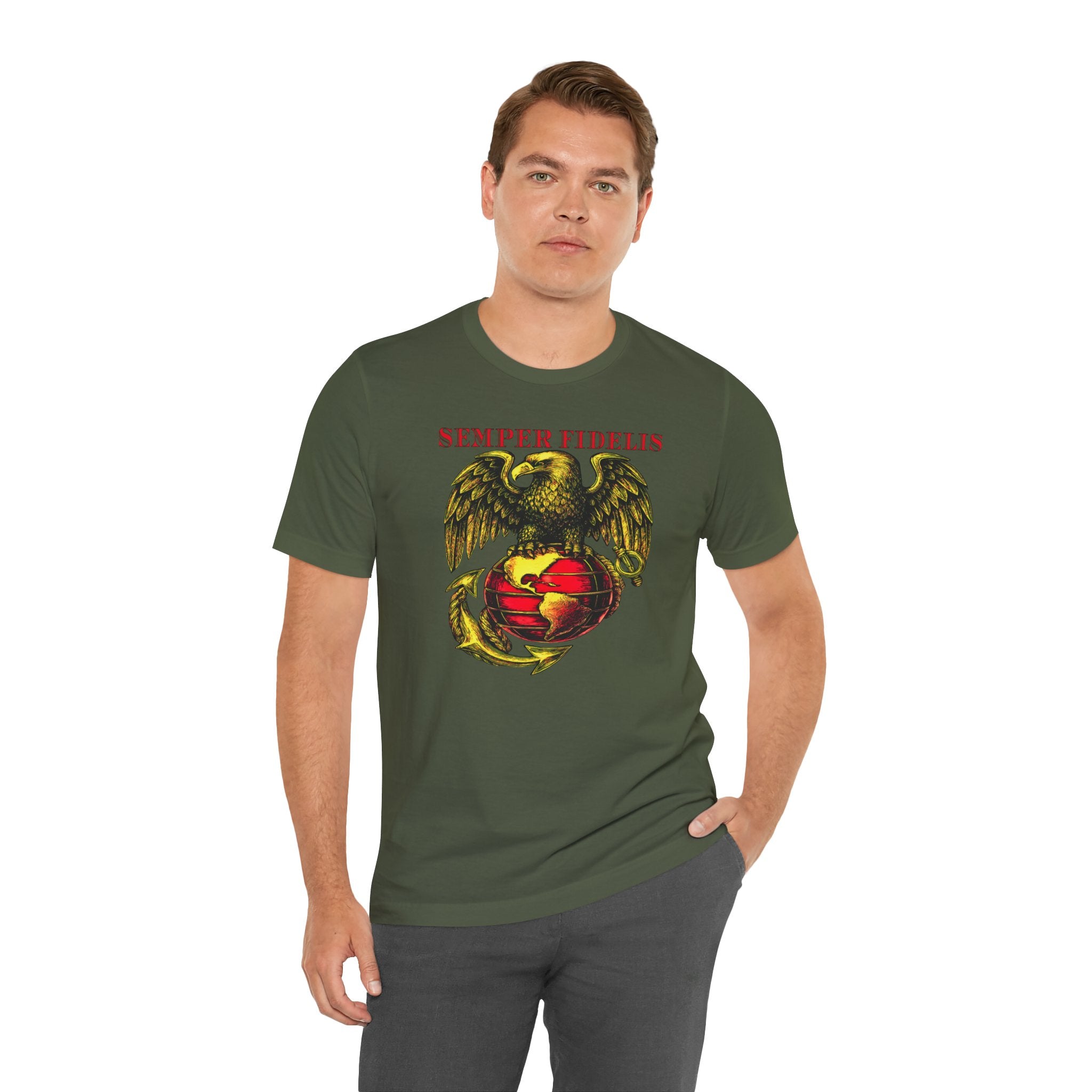 Semper Fidelis Eagle Globe & Anchor T-Shirt — Marine Corps Veteran Tee