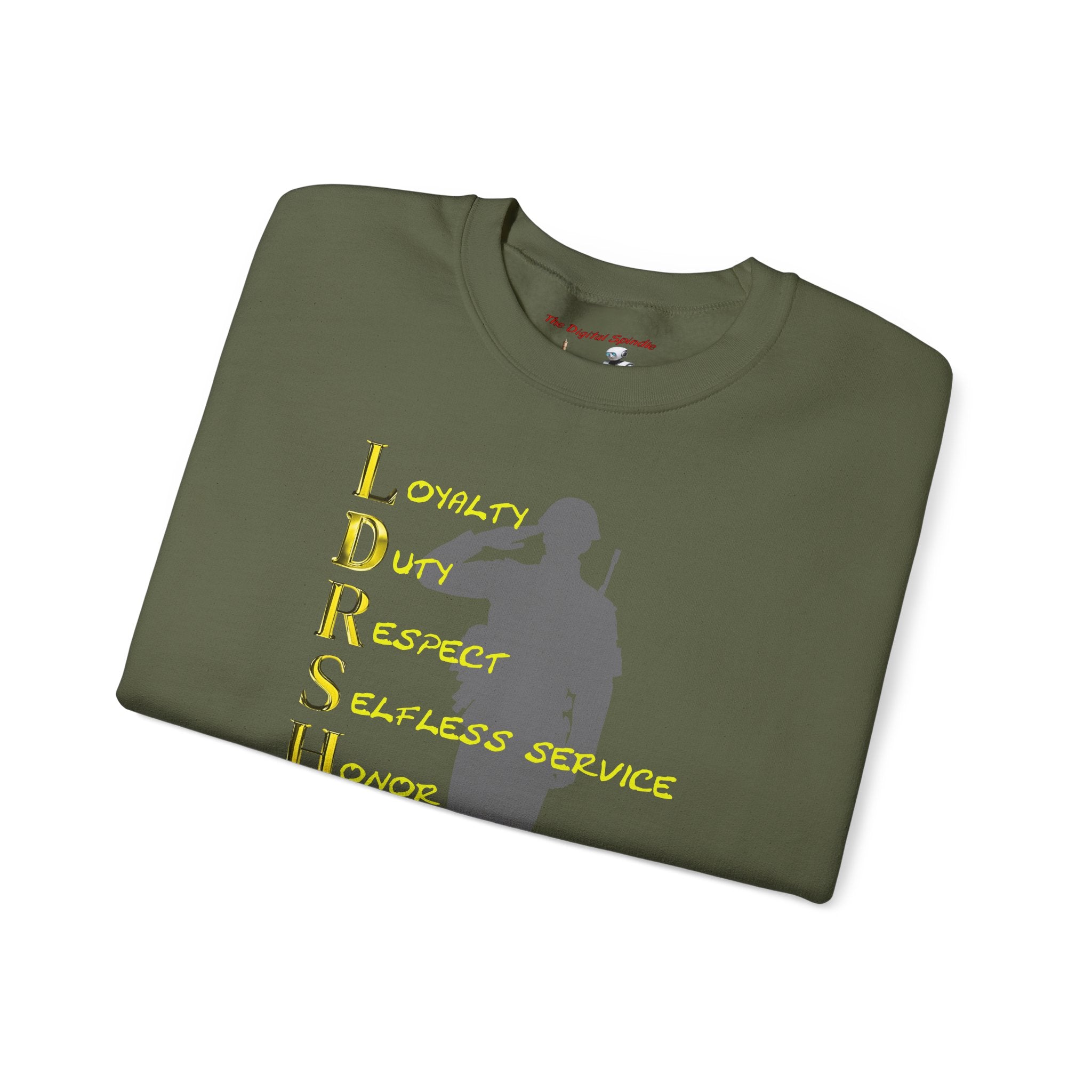 Leadership Military Salute Crewneck Sweatshirt — LDRSHIP Values Design