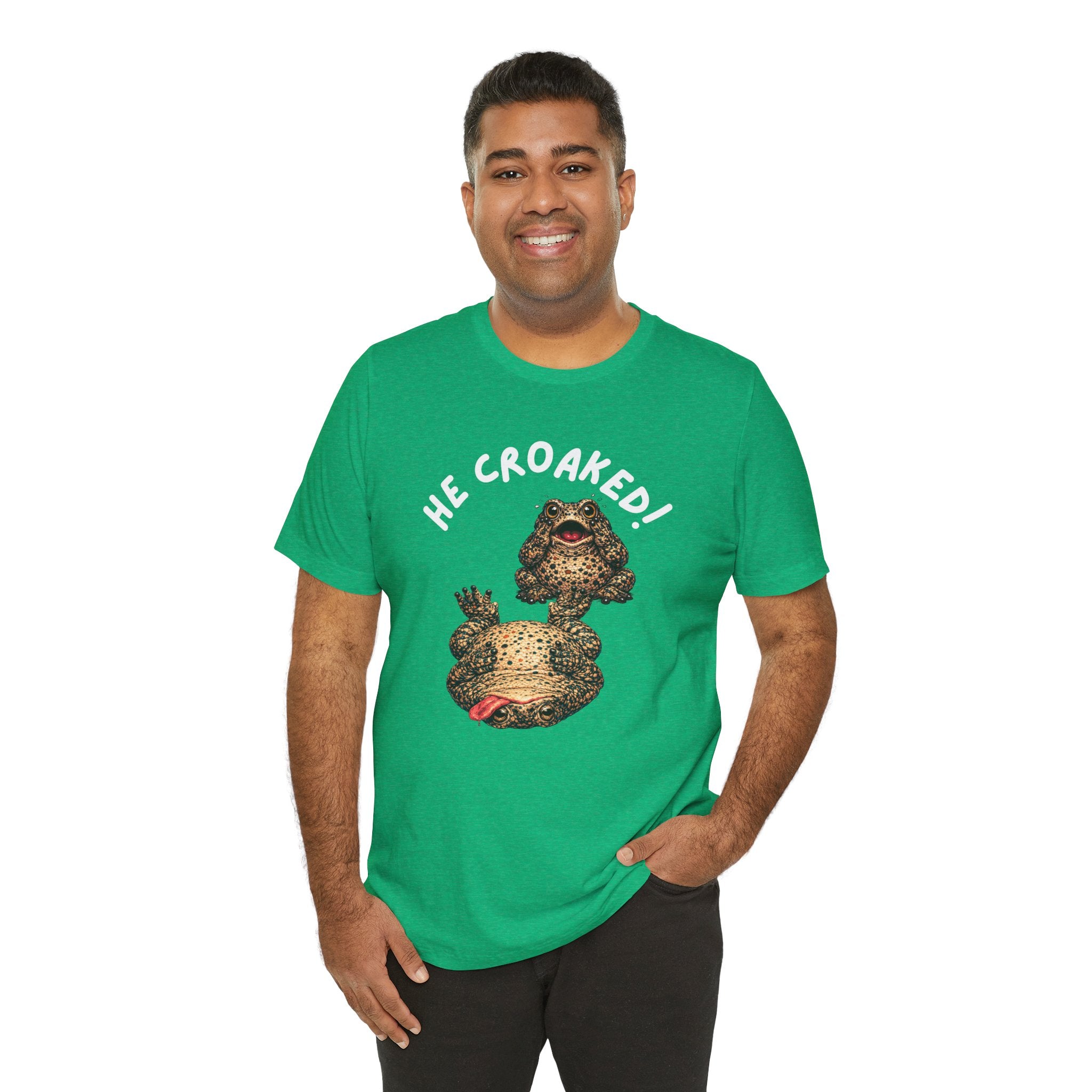 He Croaked! Frog Graphic Tee – Funny Toad Illustration Shirt