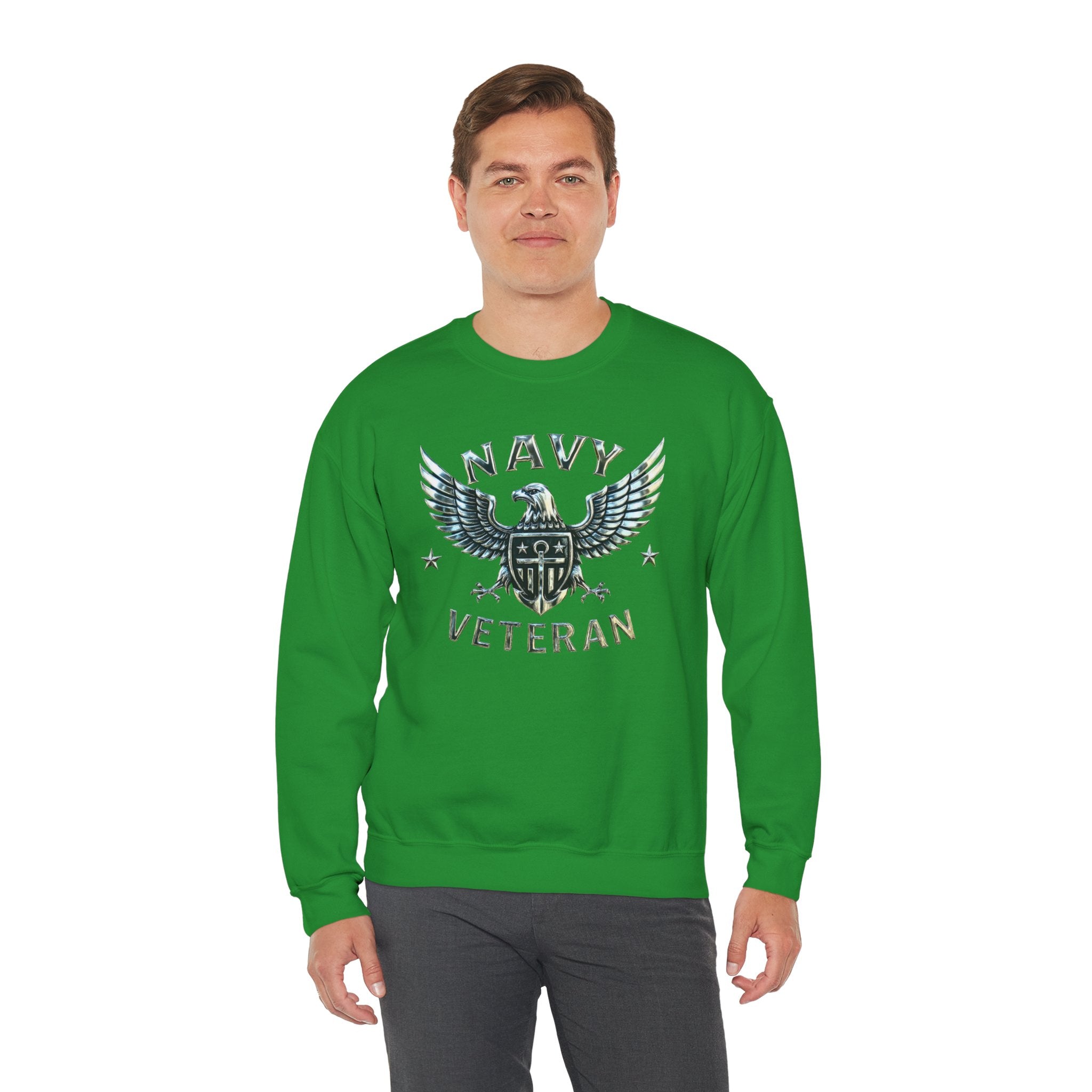 Navy Veteran Eagle Crewneck Sweatshirt