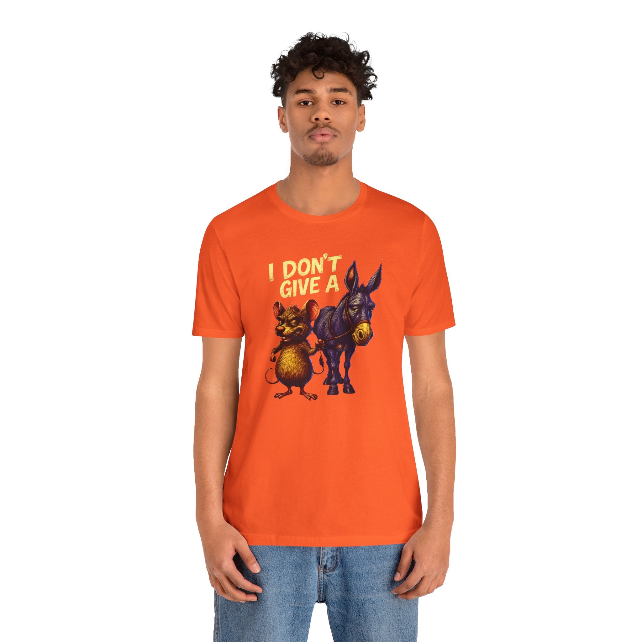 I Don't Give A — Funny Rat & Donkey Graphic Tee
