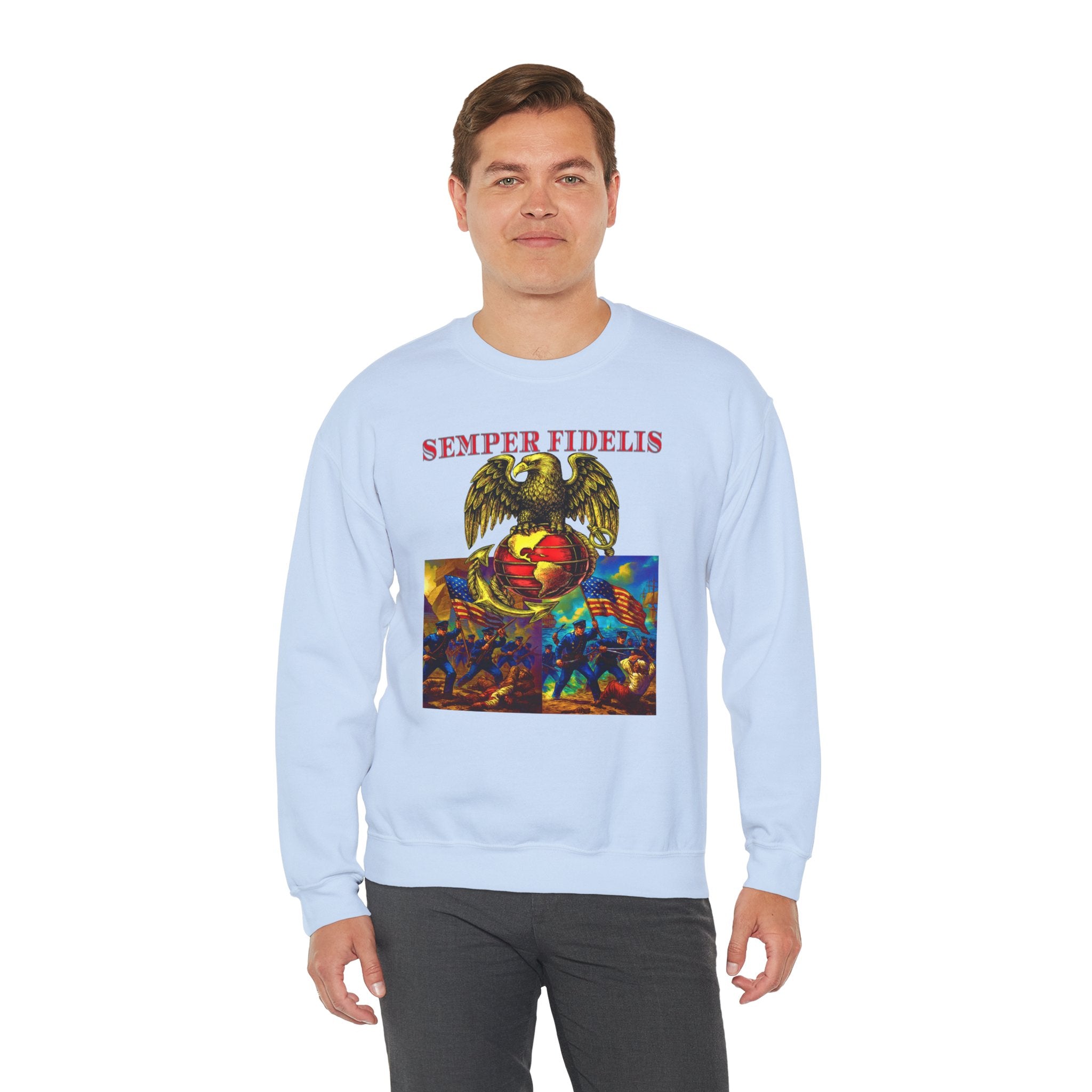 Semper Fidelis Eagle Crewneck Sweatshirt – USMC Marine Corps Graphic Pullover