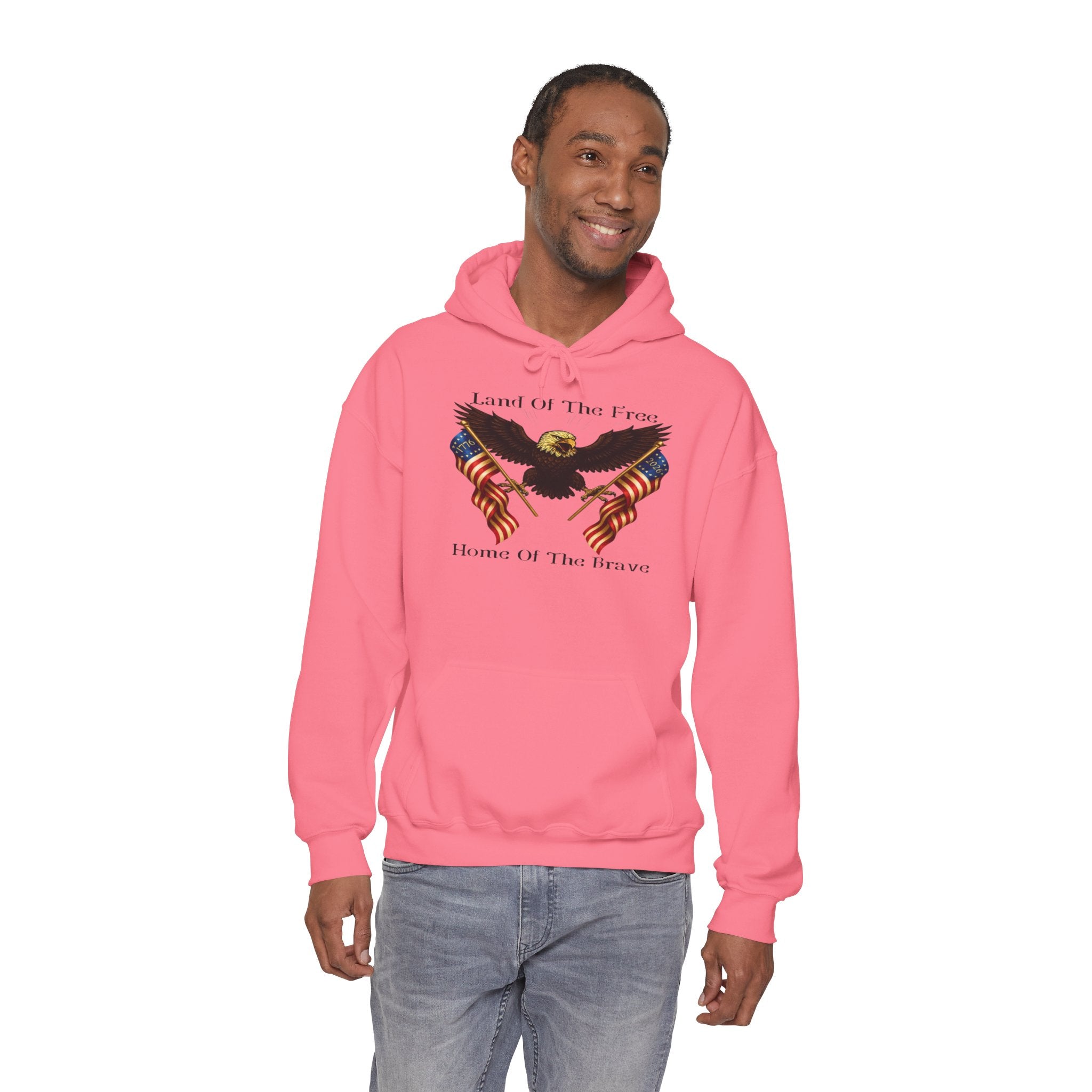 Land of the Free Hoodie – "Land of the Free, Home of the Brave" Patriotic Sweatshirt
