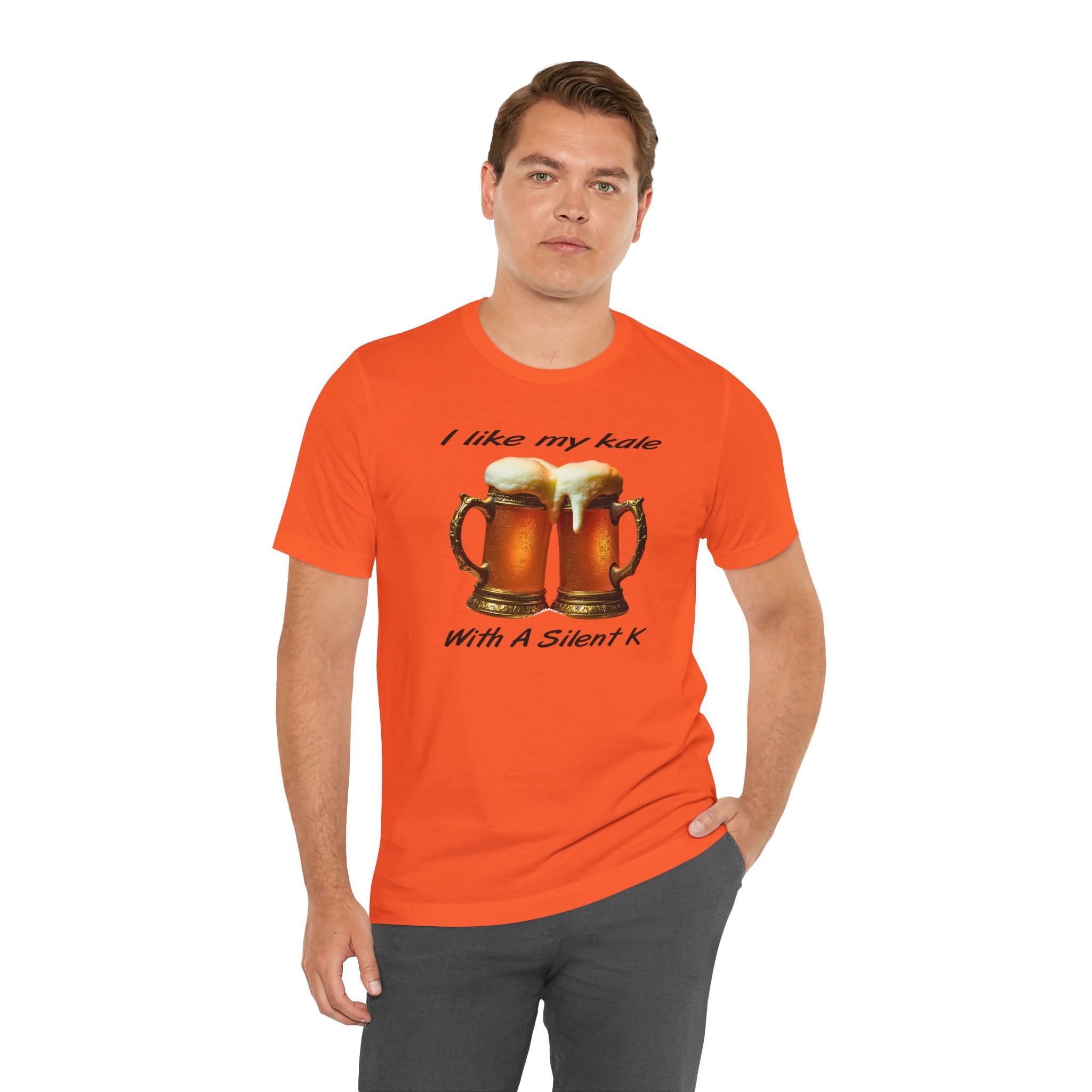 “I Like My Kale With A Silent K” Funny Beer Graphic Tee