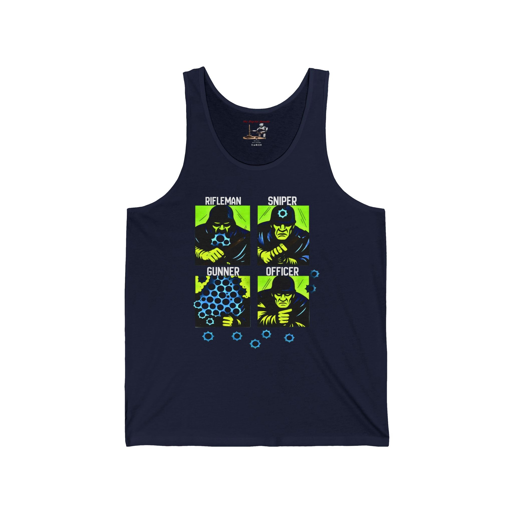 Shooting Range Tank Top — Rifleman, Sniper, Gunner, Officer Graphic