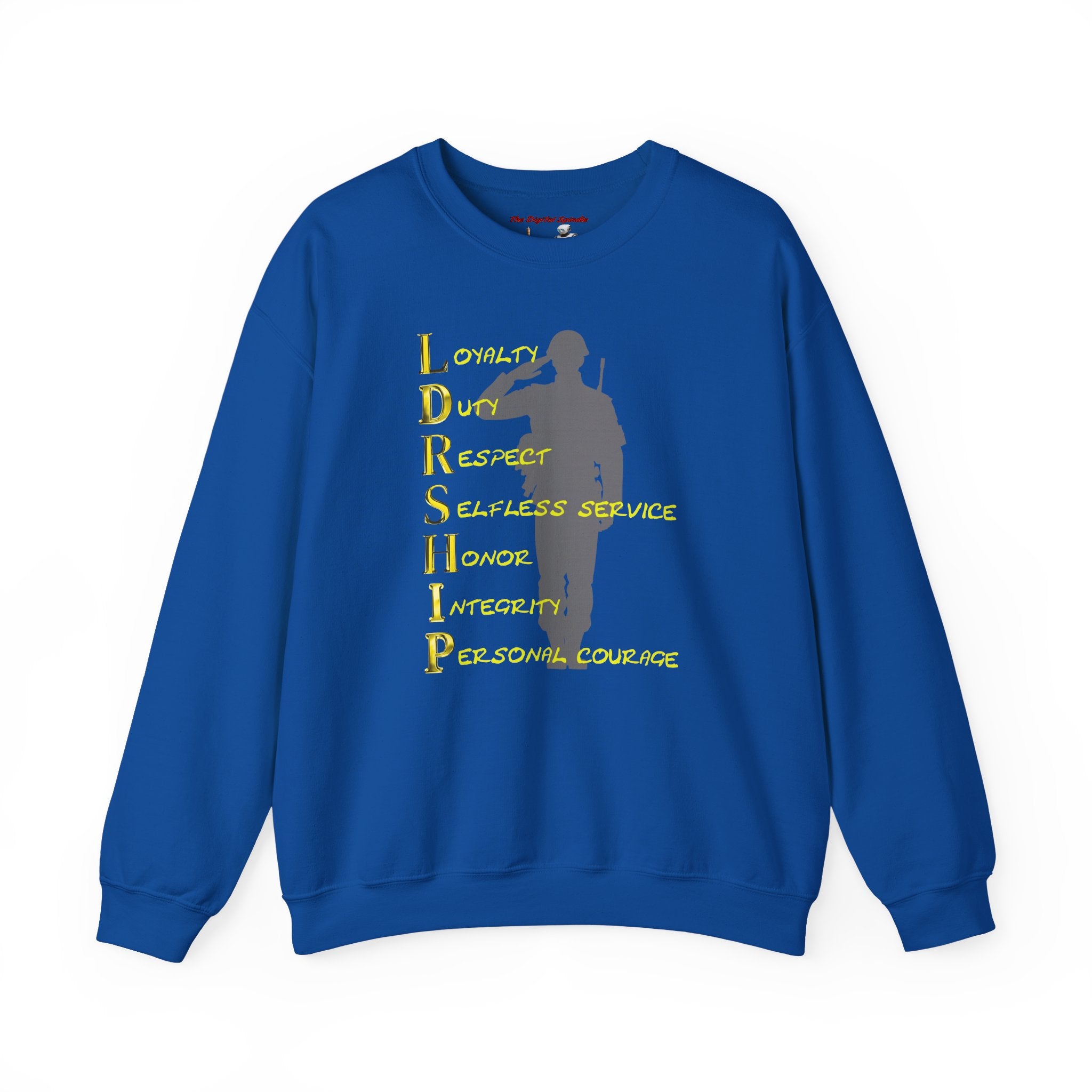 Leadership Military Salute Crewneck Sweatshirt — LDRSHIP Values Design