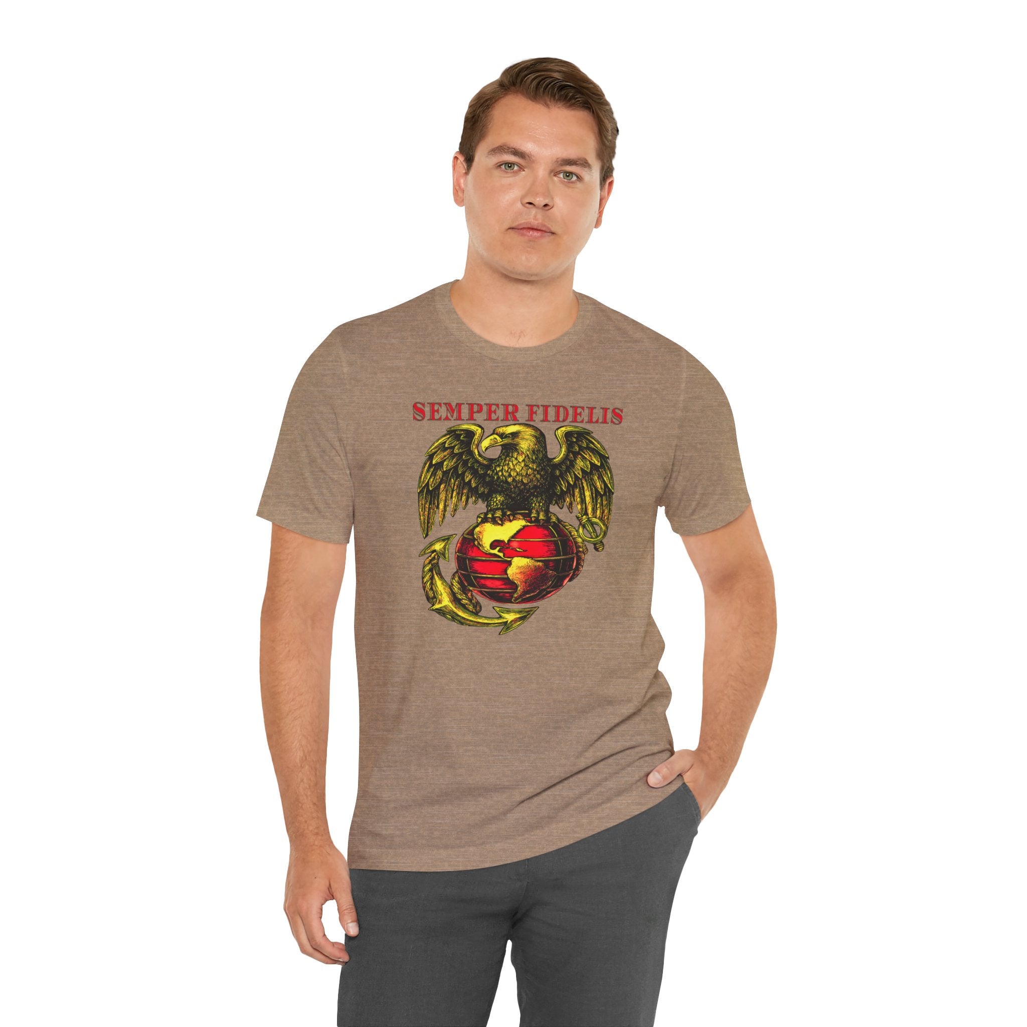 Semper Fidelis Eagle Globe & Anchor T-Shirt — Marine Corps Veteran Tee