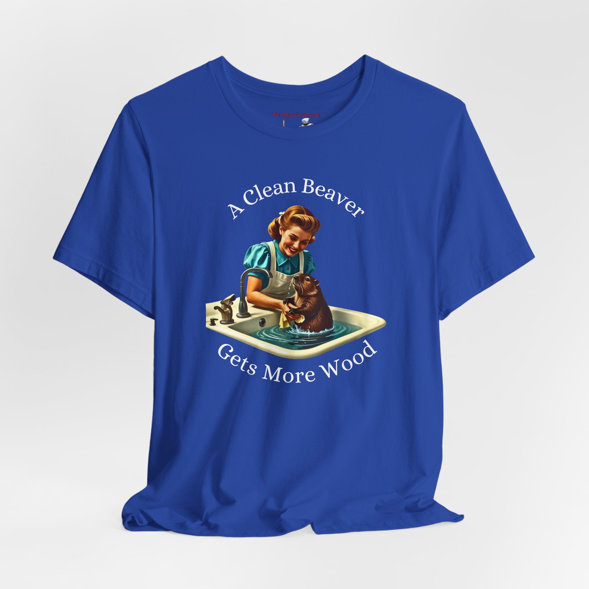 A Clean Beaver Gets More Wood Tee - Retro Vintage Humor T-Shirt