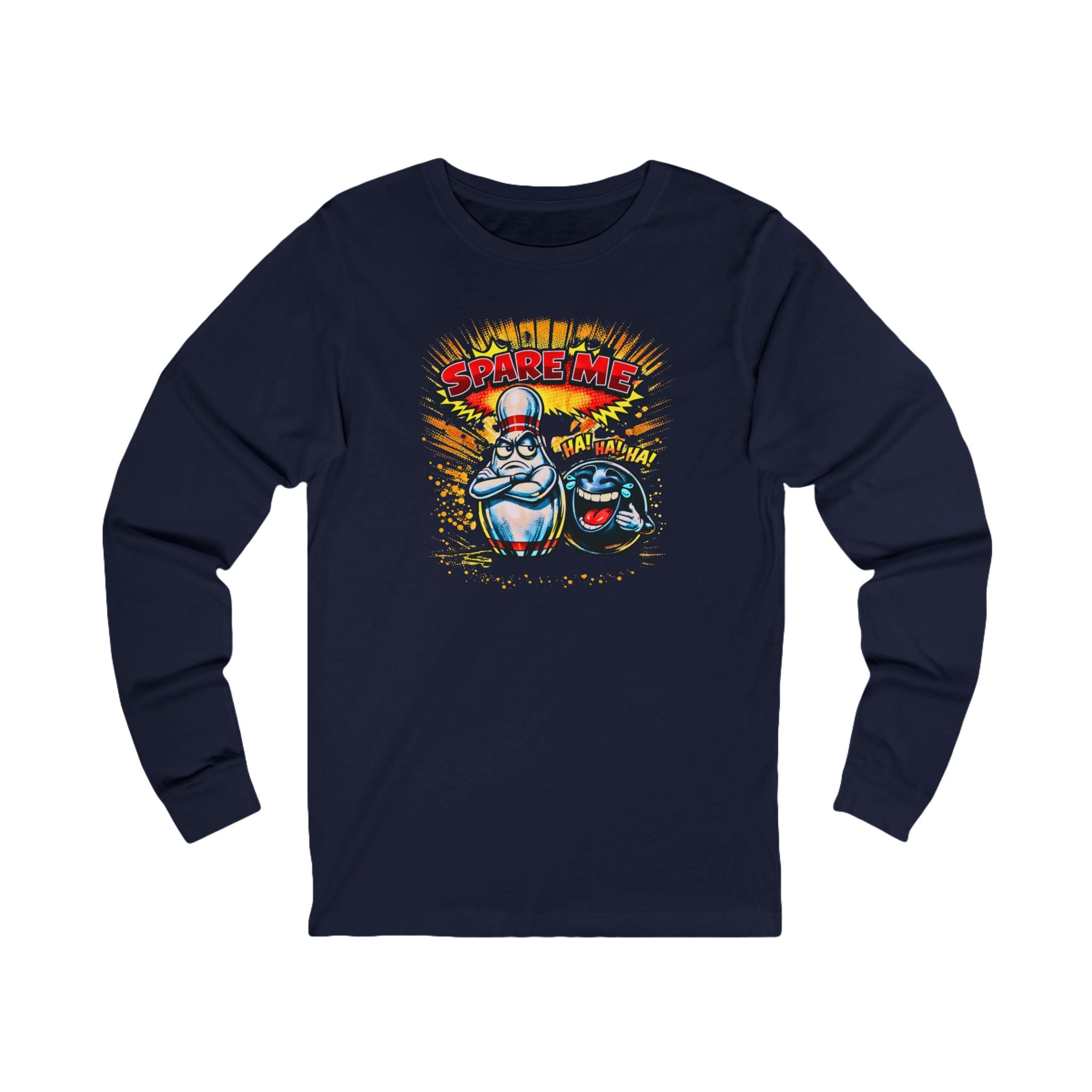 Spare Me Bowling Pin & Ball Long Sleeve Tee