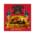 6" × 6" We the People 250th Anniversary Patriotic Square Sticker (Indoor/Outdoor)