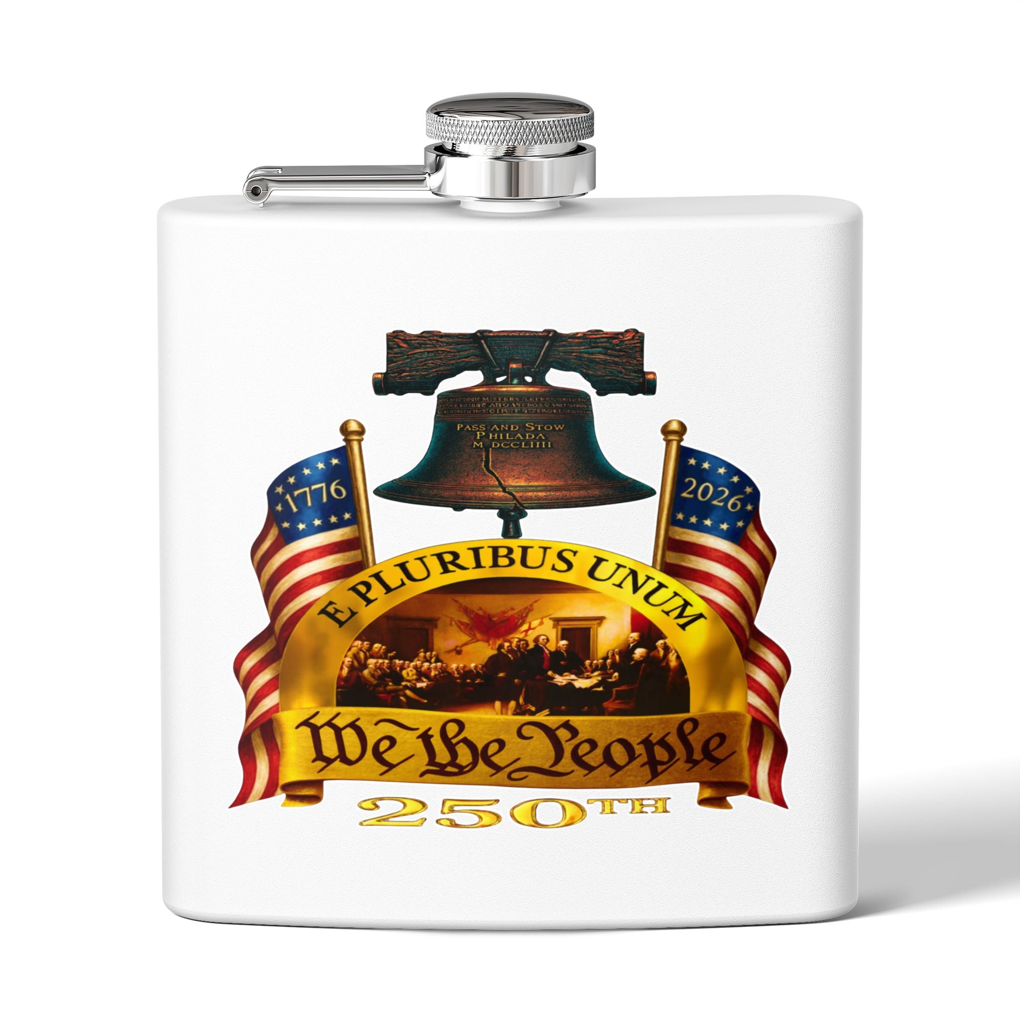 "We the People" Stainless Steel 6oz Flask