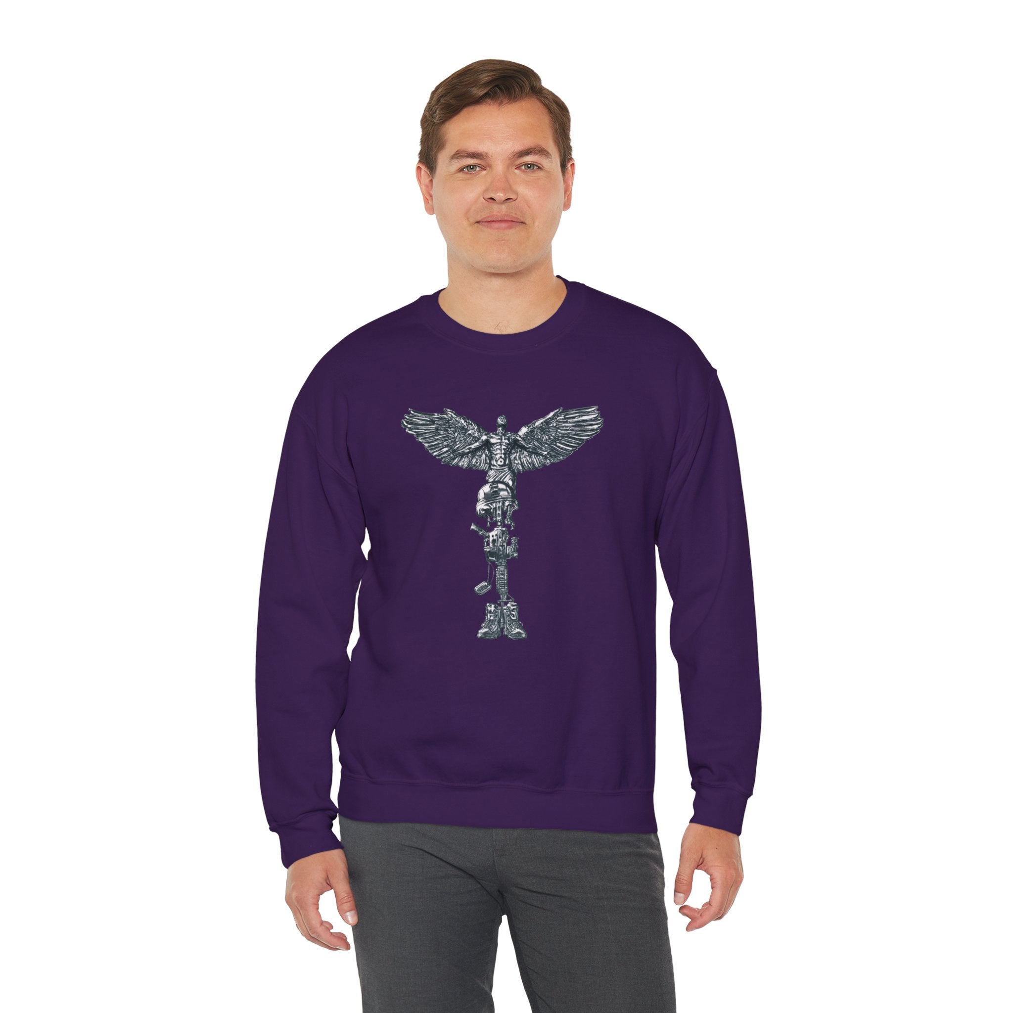 Rising Angel Soldiers Cross Graphic Sweatshirt