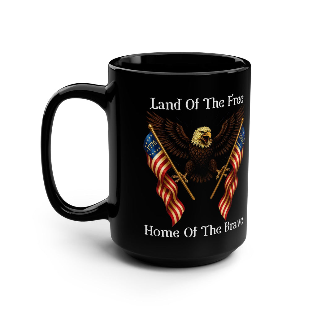 "Land of the Free, Home of the Brave" 15oz Black Mug