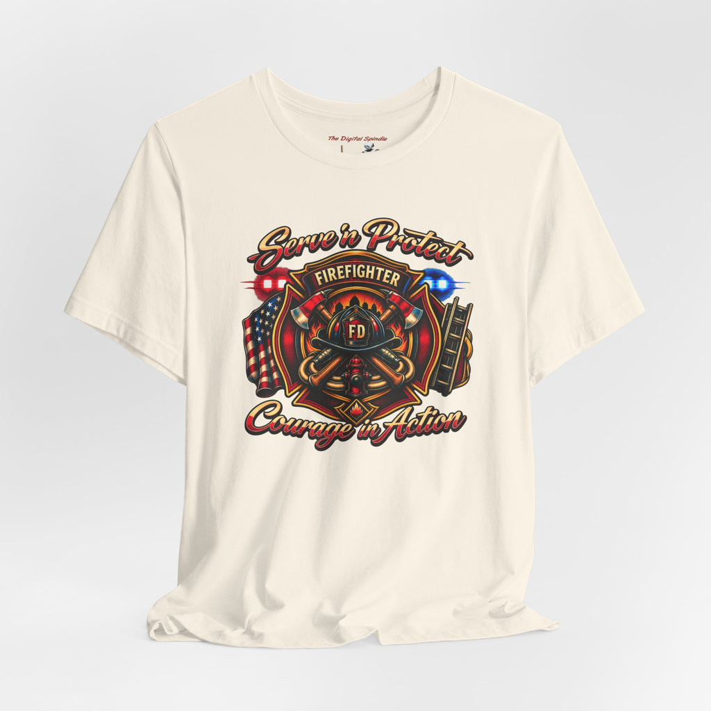 Firefighter “Service & Protect, Courage in Action” Graphic Tee