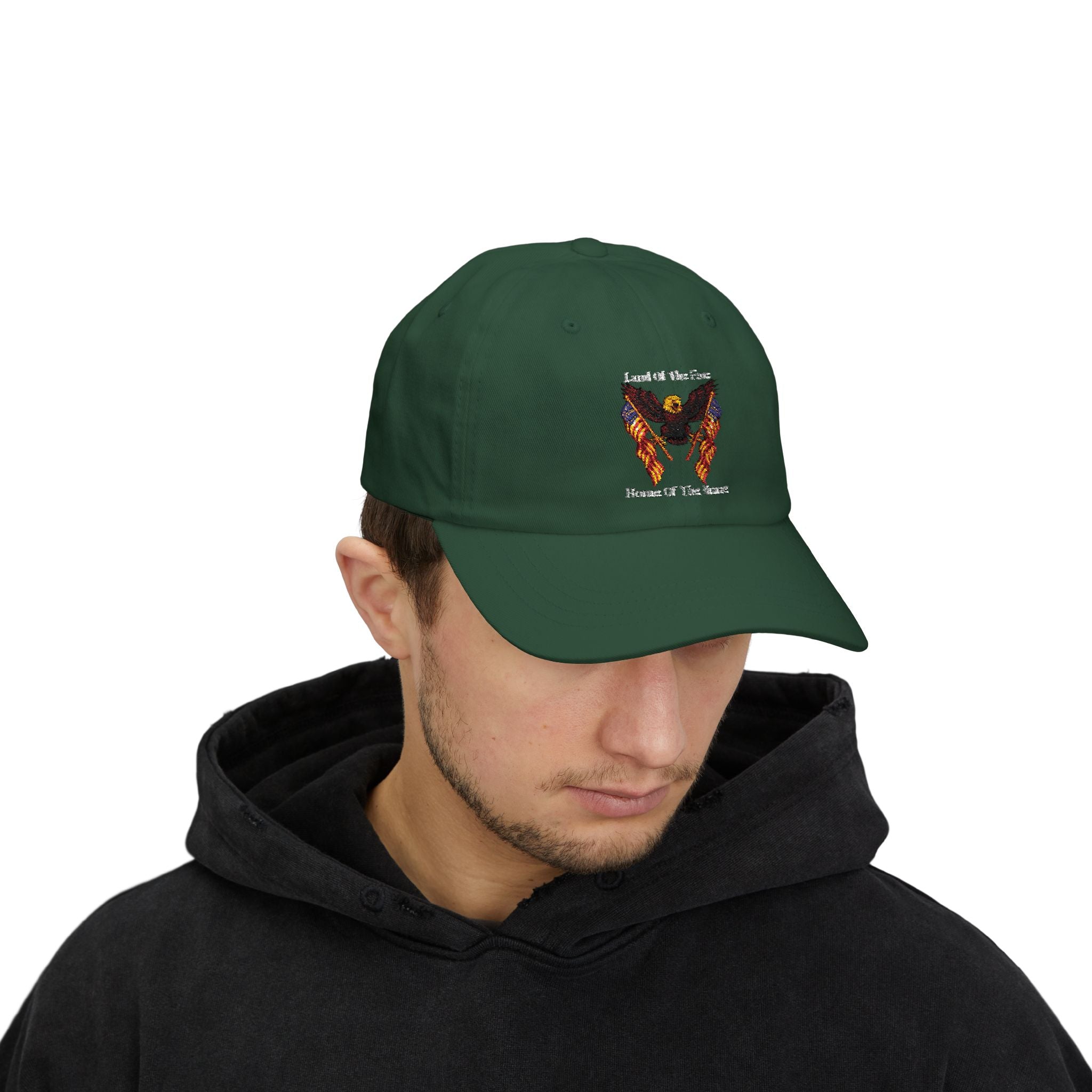 Land Of The Free Classic Dad Cap — Patriotic Eagle Embroidered Baseball Hat