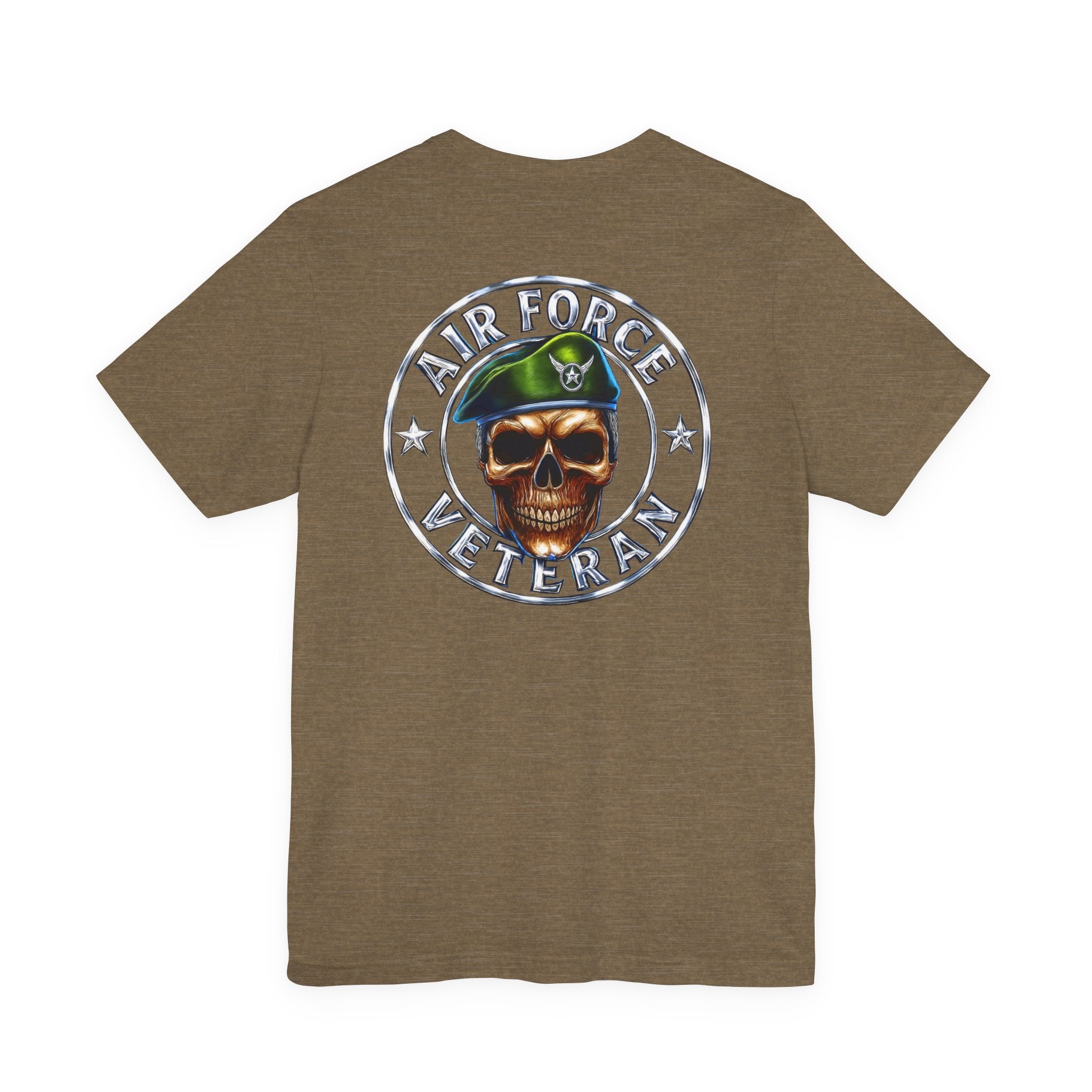 Air Force Veteran Skull Tee – Military Tribute Short Sleeve Shirt
