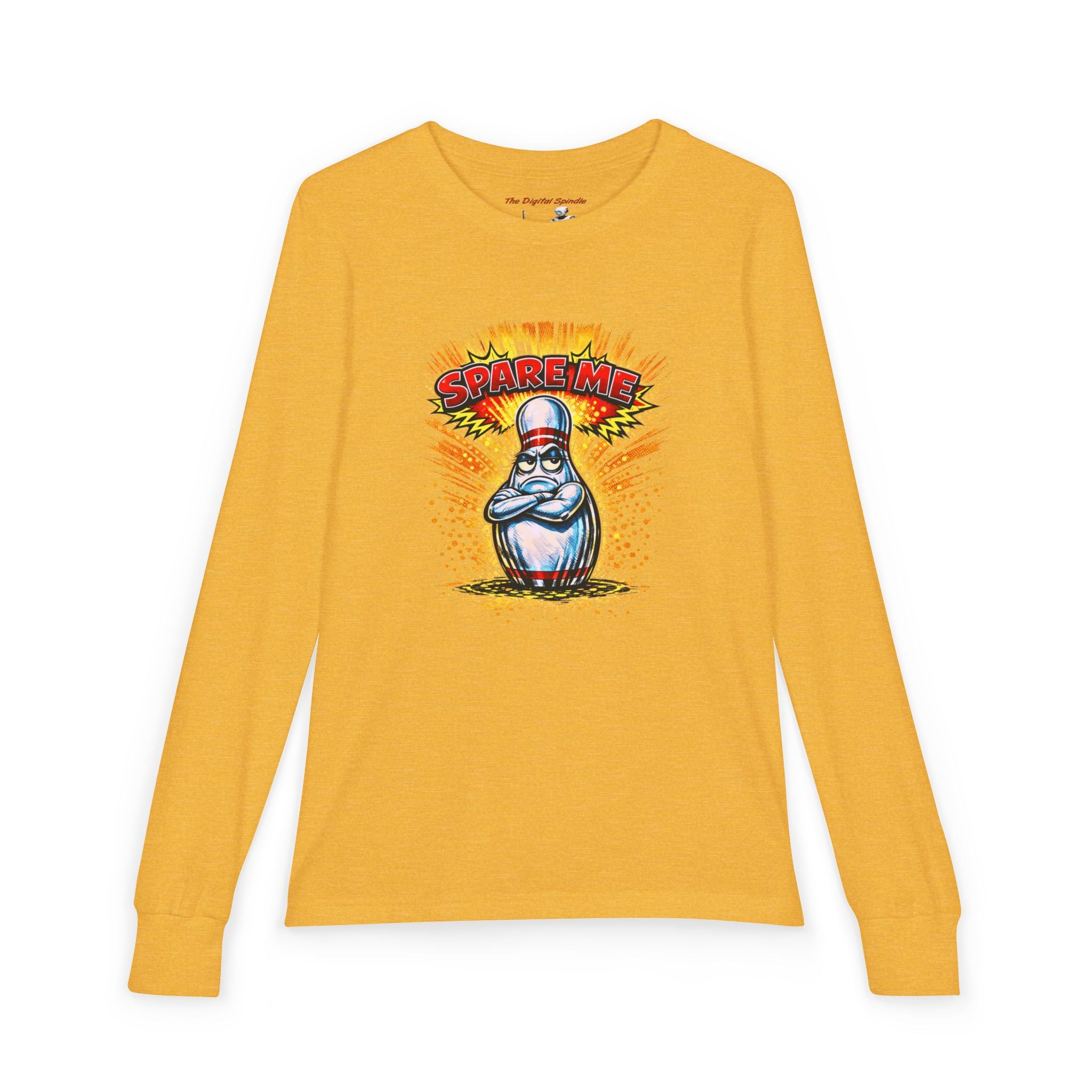 'Spare Time' Cartoon Bowling Pin Graphic Tee