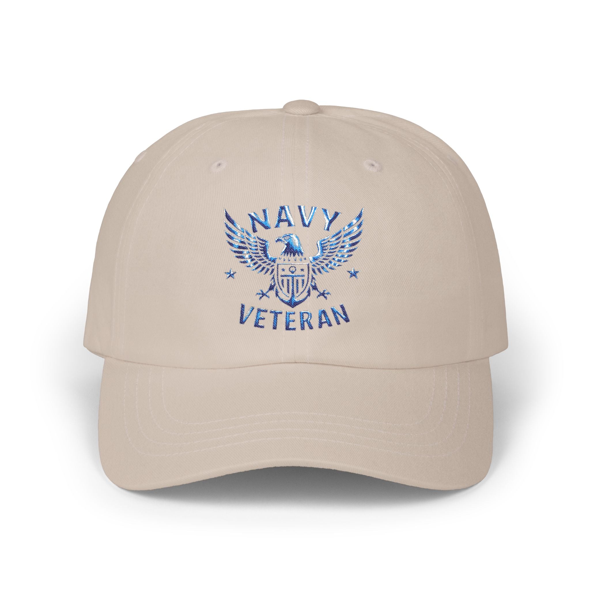 Navy Veteran Dad Hat – Embroidered Eagle & Flag Baseball Cap