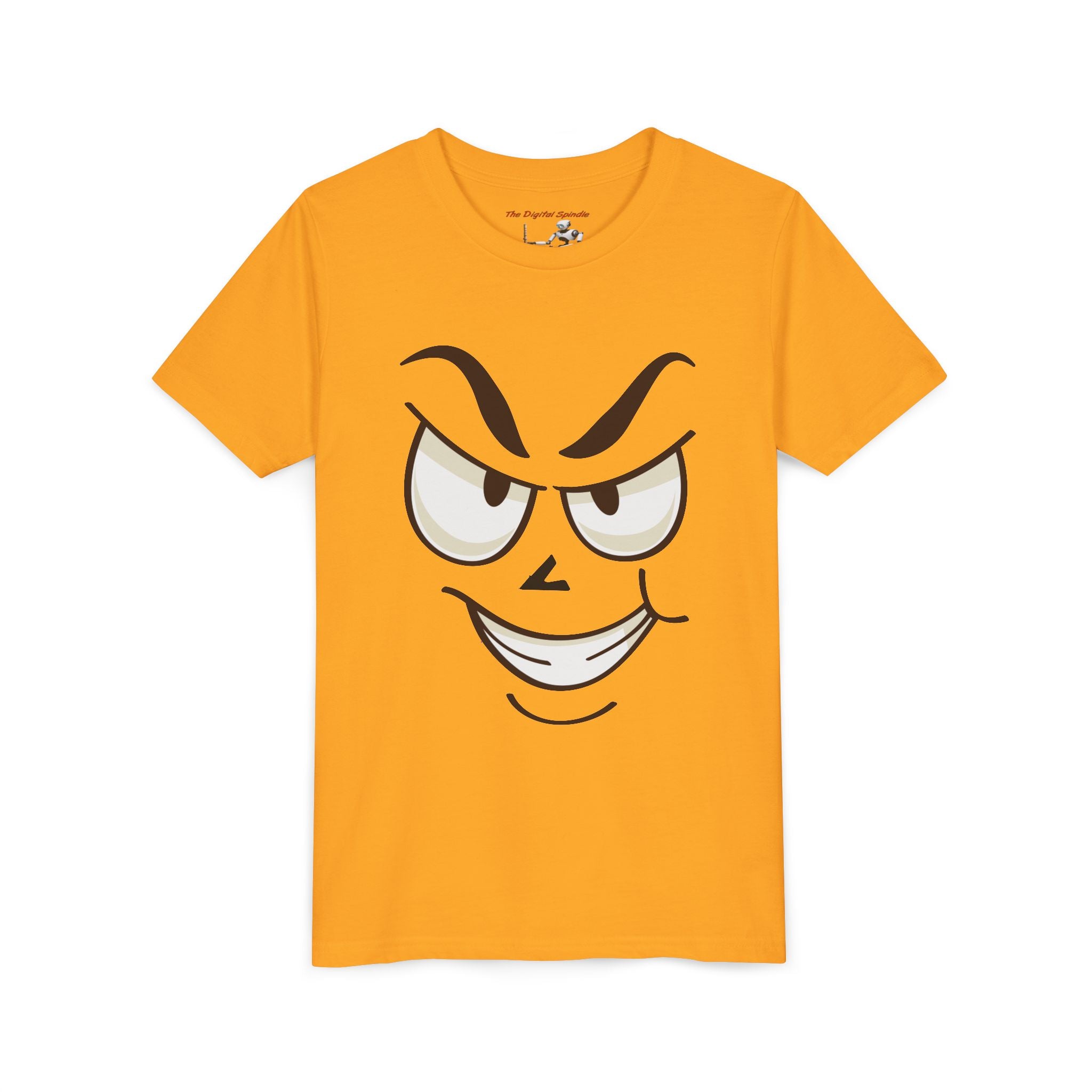 Mischievous Smirking Face Graphic Shirt (Funny Kids Tee)