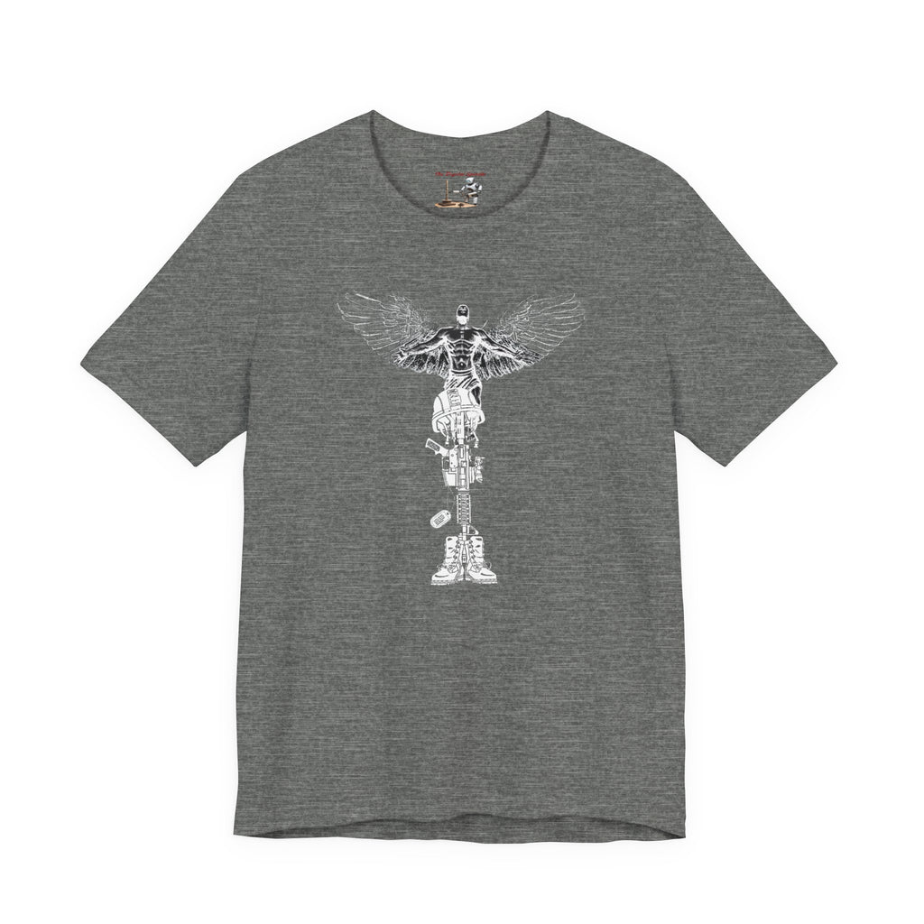 Marine Veteran Skull T‑Shirt — USMC Drill Instructor Hat Design