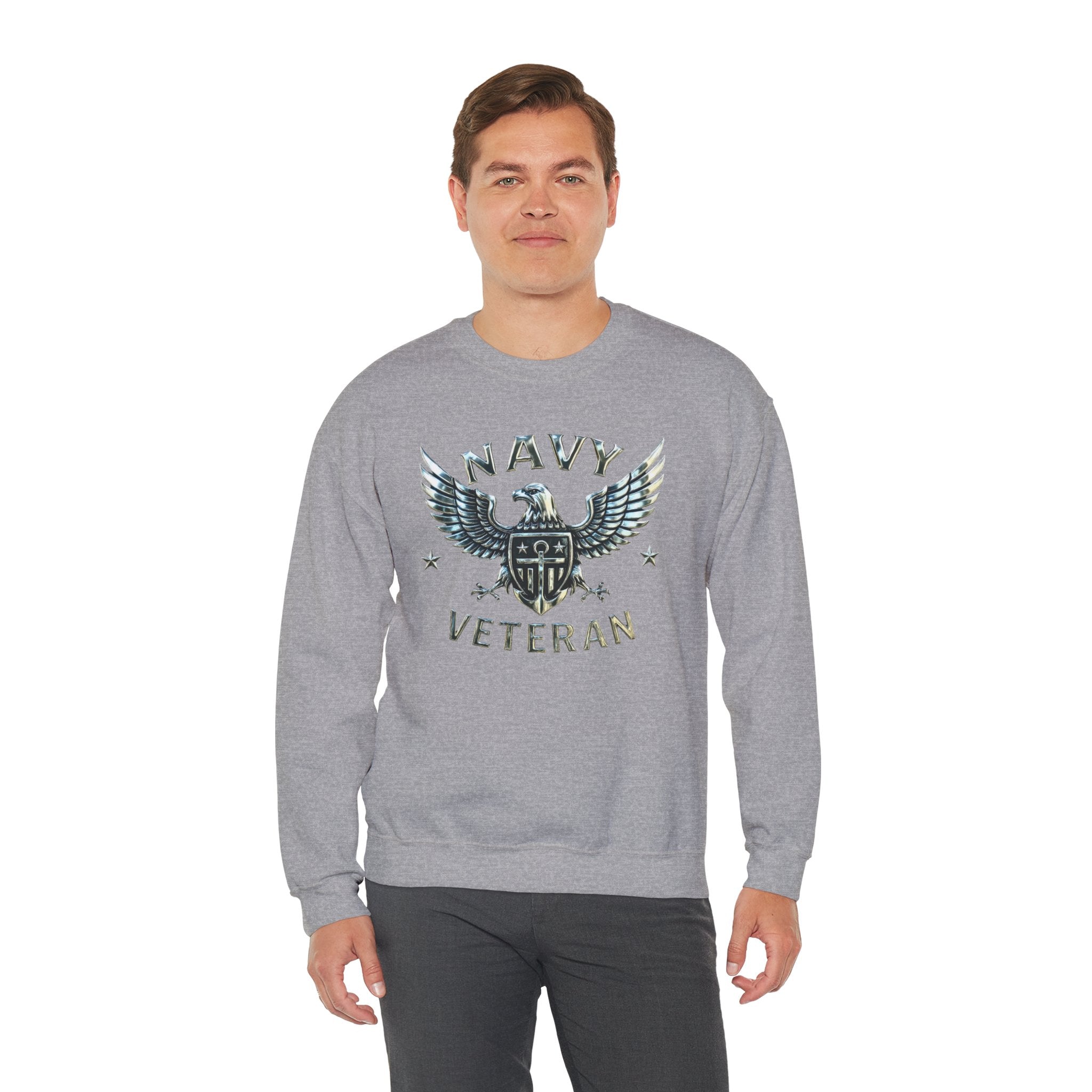 Navy Veteran Eagle Crewneck Sweatshirt